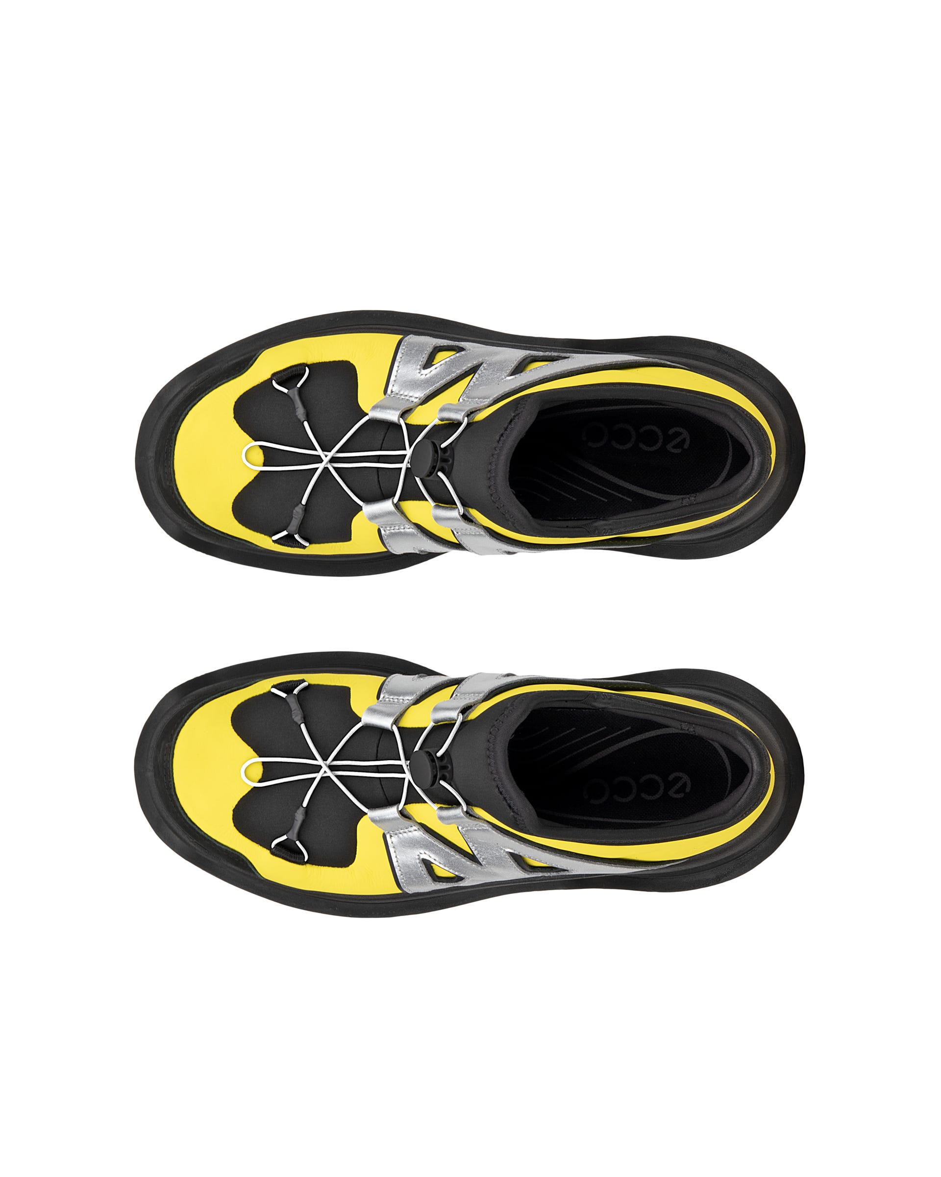 Women's ECCO® Offroad Leather Outdoor Ankle Boot - Yellow - Top left pair