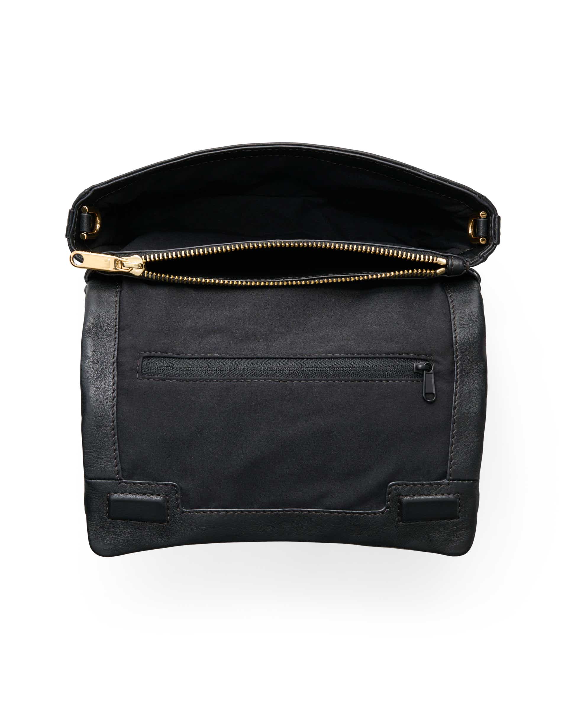 Skórzana torebka przez ramię ECCO® Pinch Bag - Czarny - Birdeye