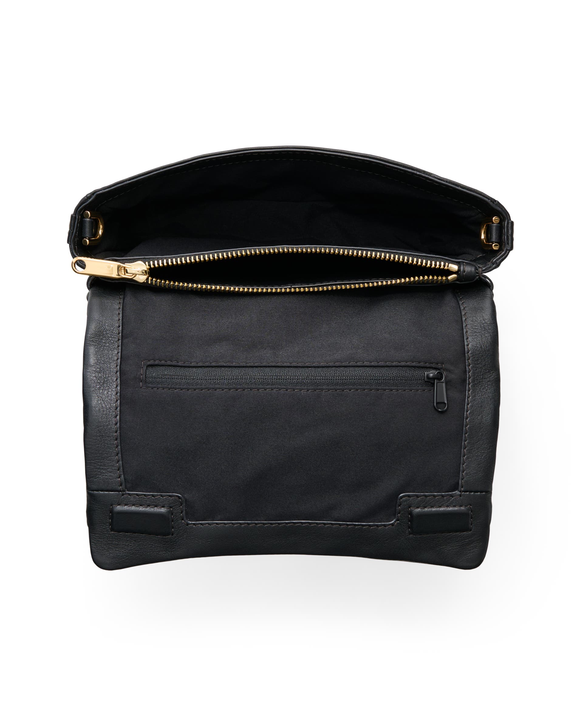 Skórzana torebka przez ramię ECCO® Pinch Bag - Czarny - Birdeye