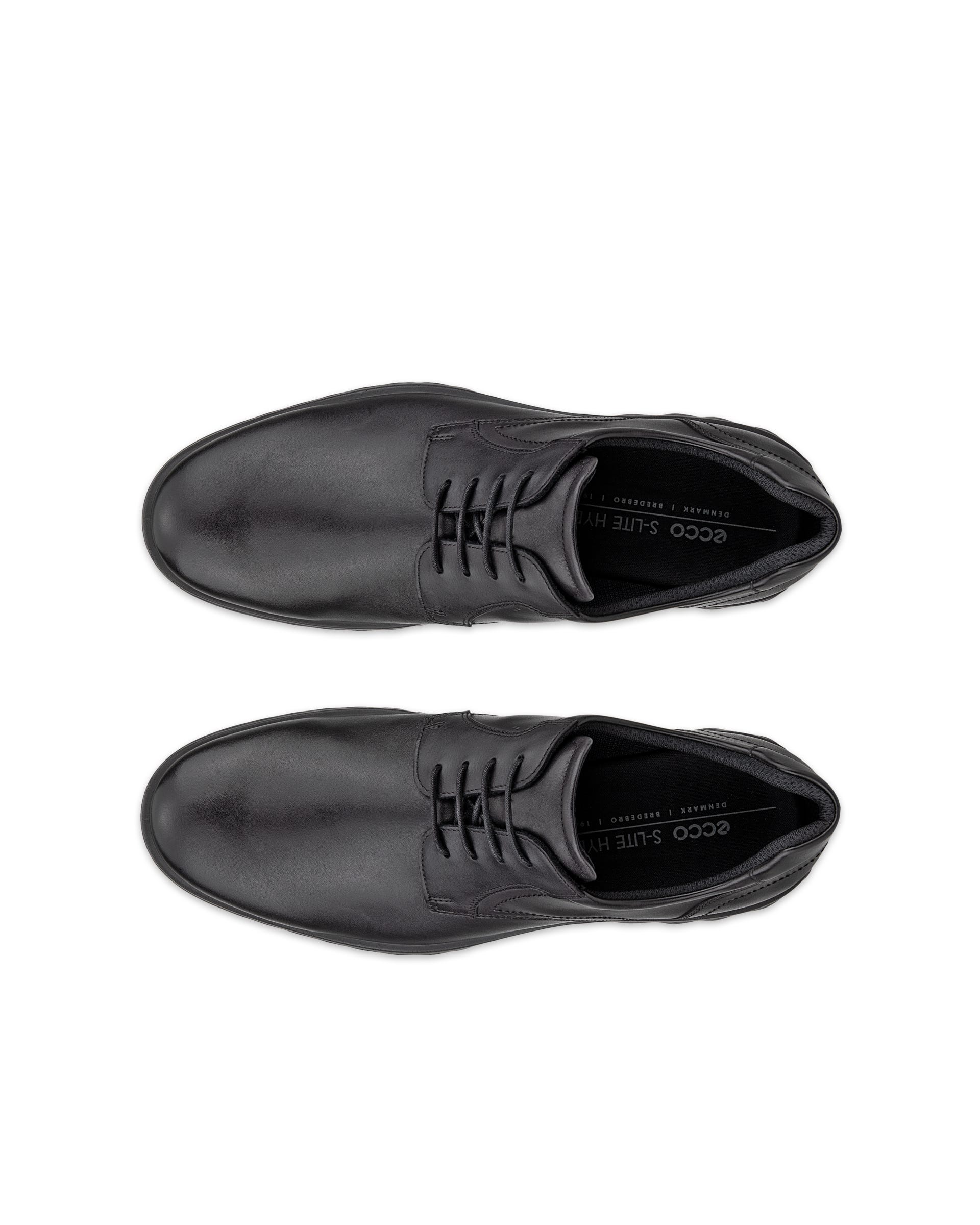 ECCO® S Lite Hybrid férfi bőr derby cipő - Fekete - Top left pair