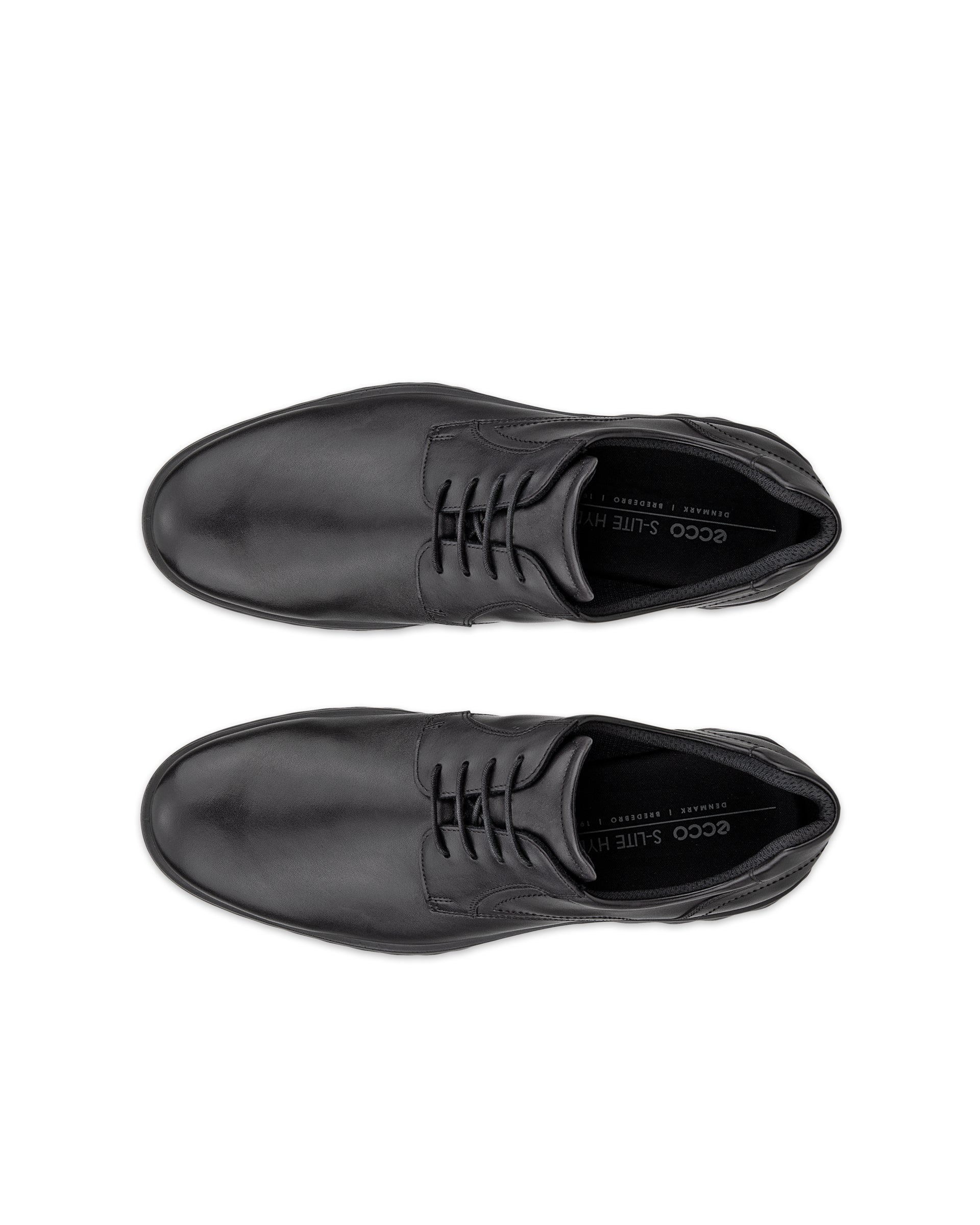 ECCO® S Lite Hybrid férfi bőr derby cipő - Fekete - Top left pair