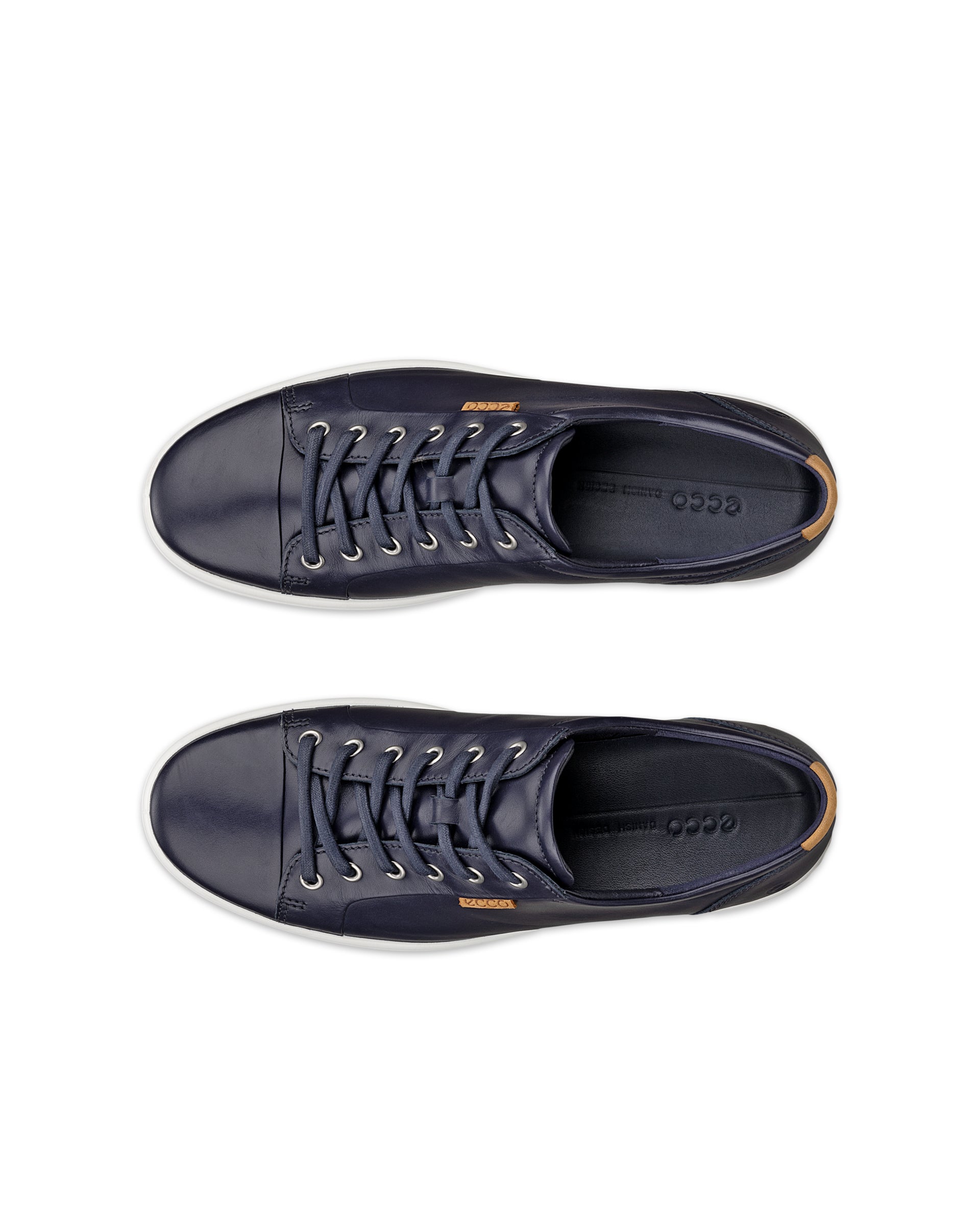 Pánske kožené tenisky ECCO® Soft 7 - Modrá - Top left pair