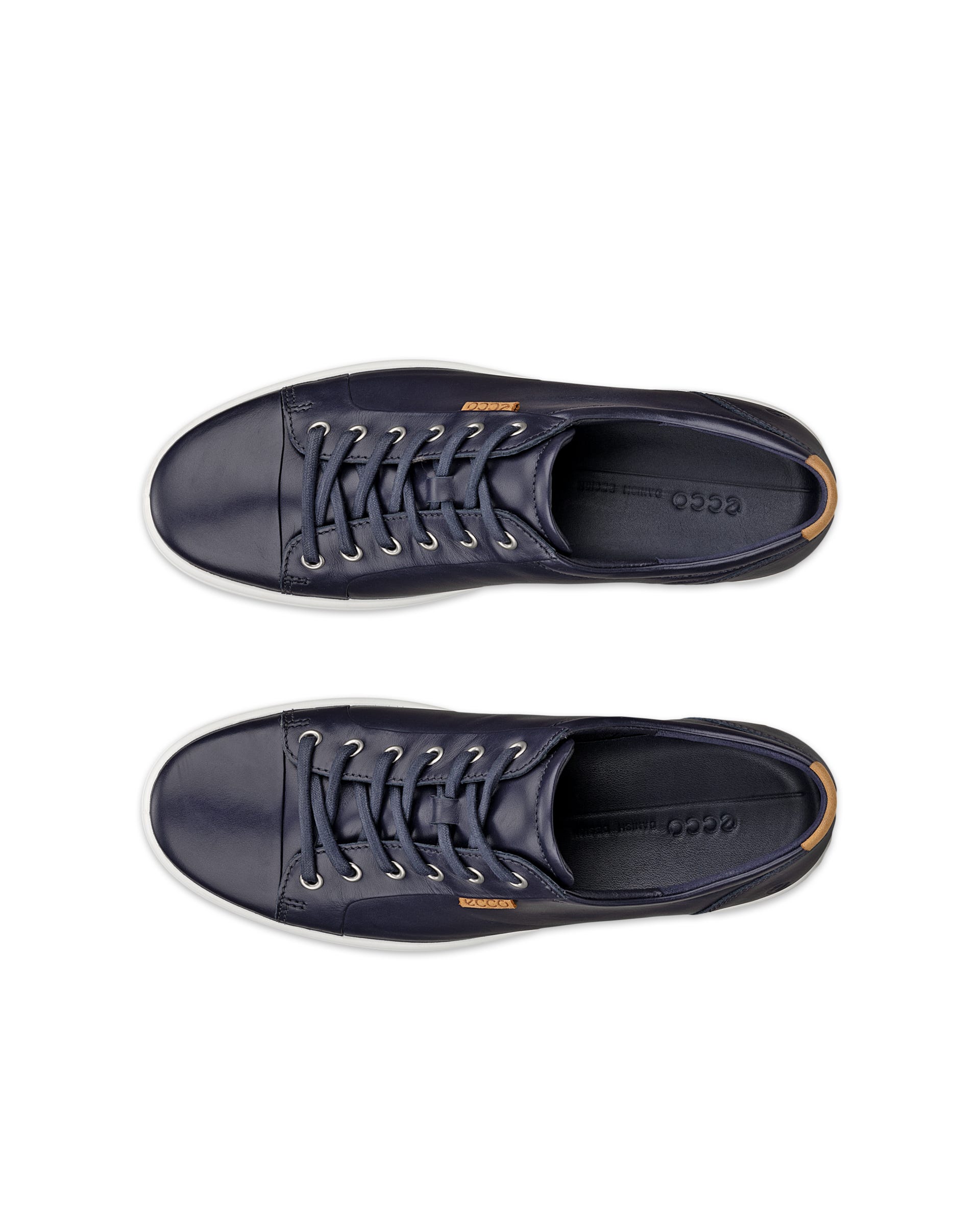 Pánské kožené tenisky ECCO® Soft 7 - Modrá - Top left pair