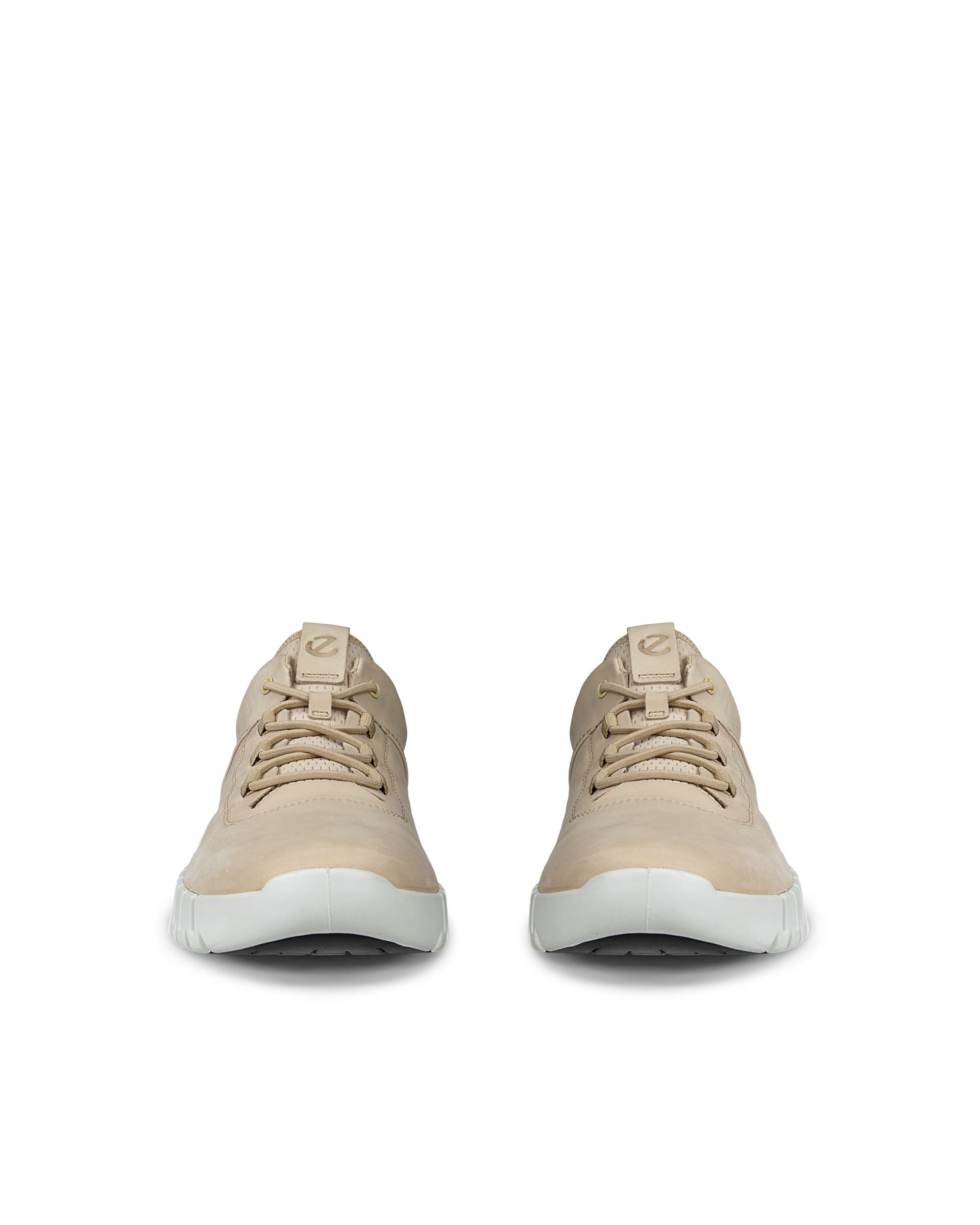 Men's ECCO® Gruuv Nubuck Trainer - Beige - Front pair