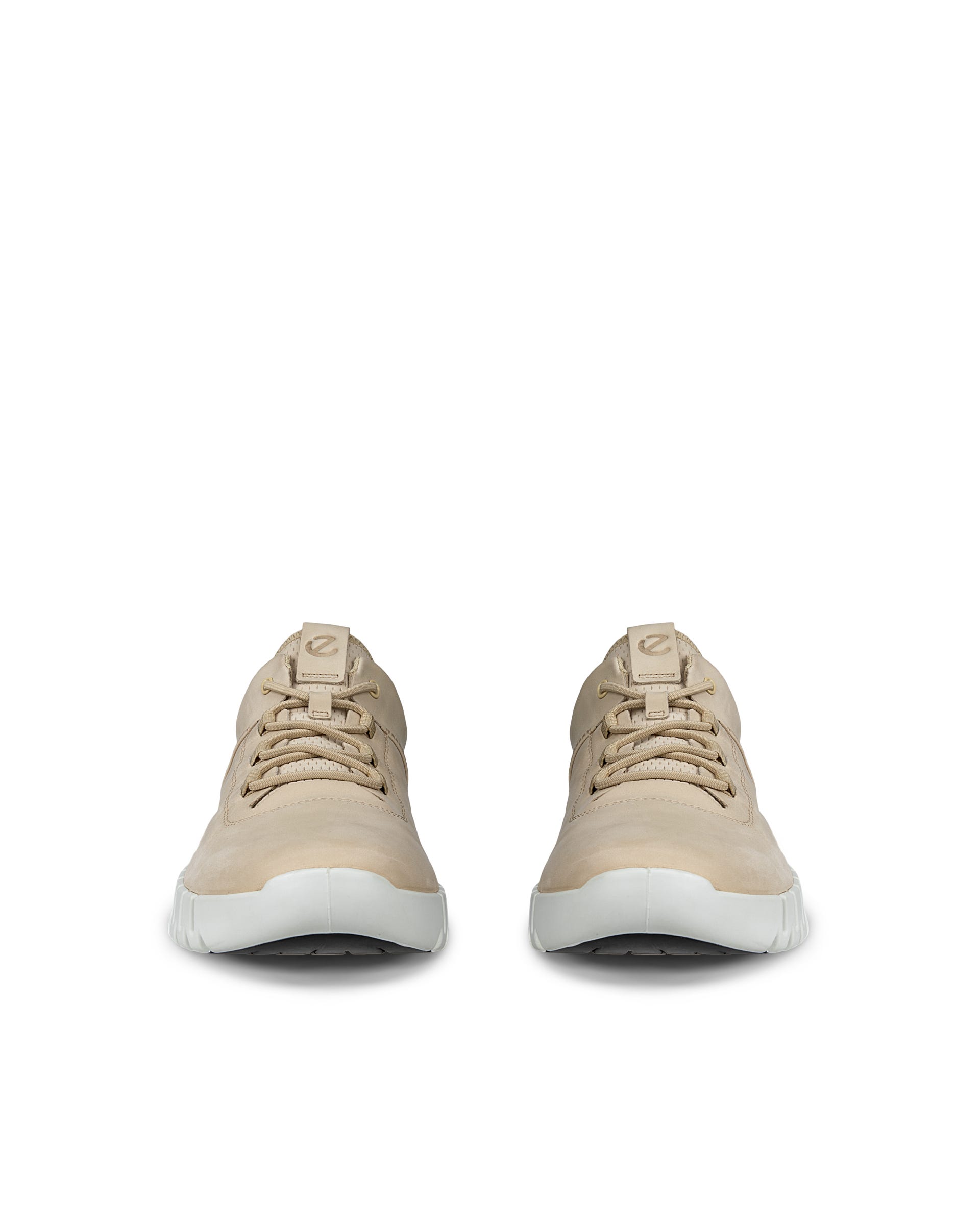 Men's ECCO® Gruuv Nubuck Trainer - Beige - Front pair