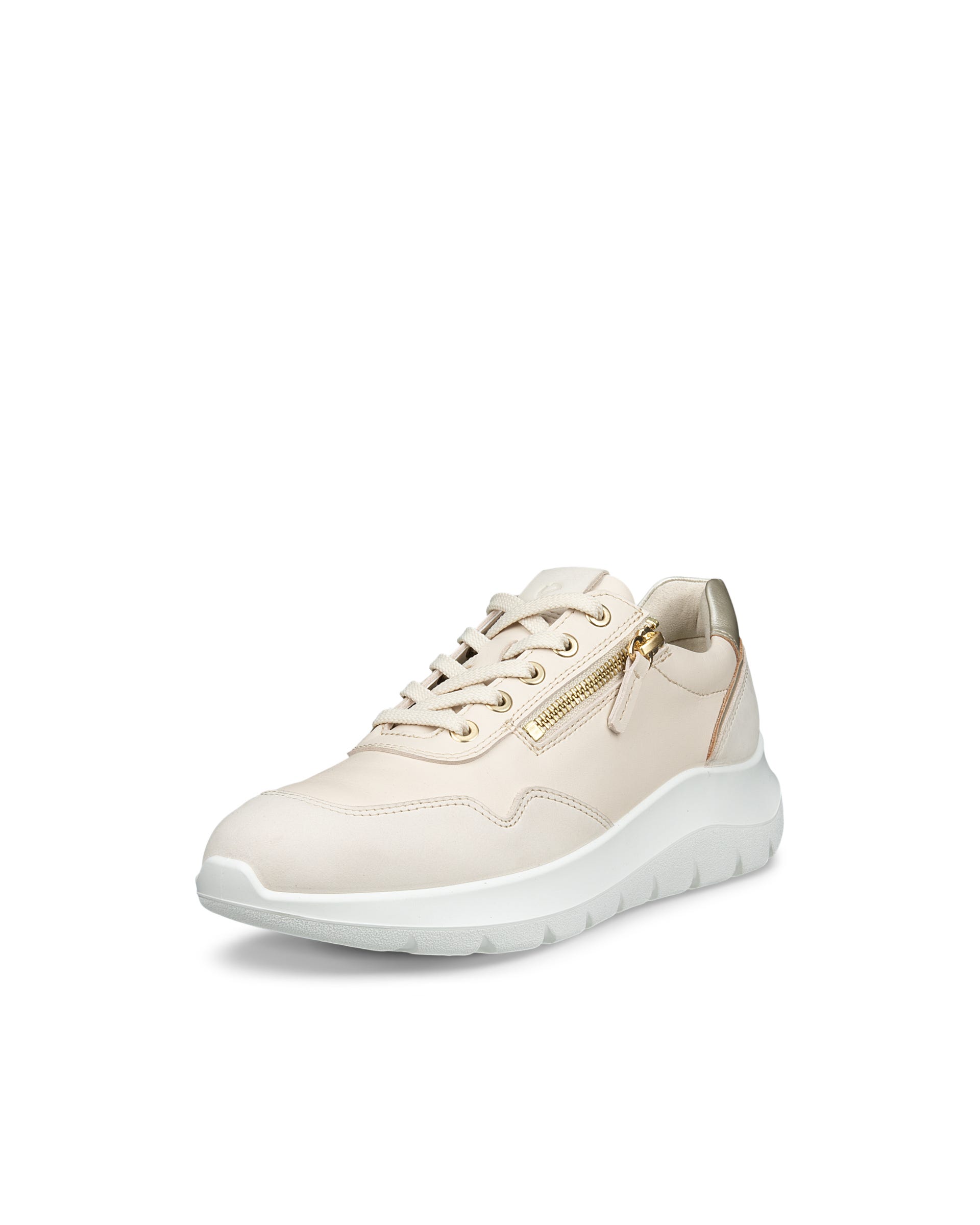 Women's ECCO® VALERIE Nubuck Trainer - Beige - Outside