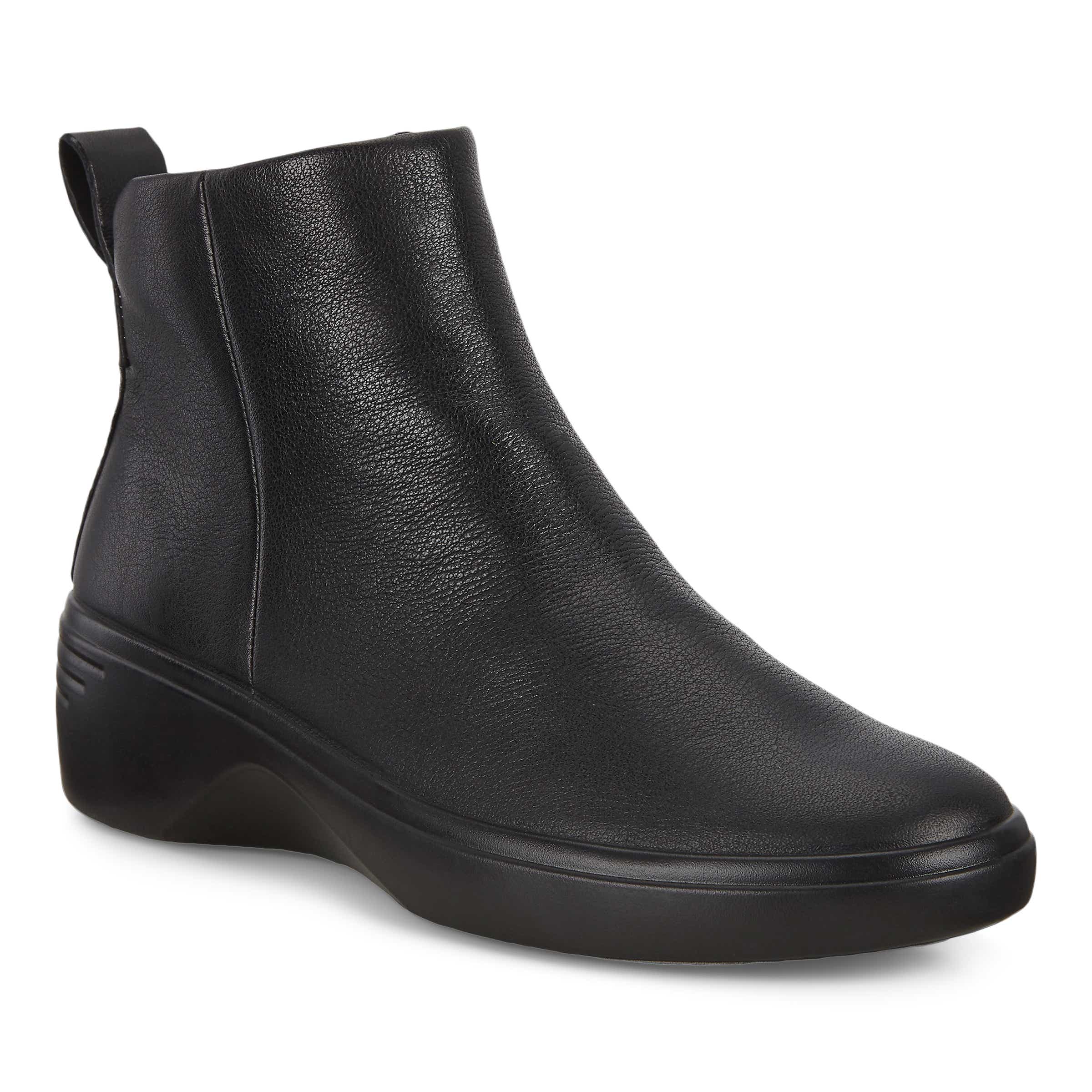 ECCO Women's Soft 7 Wedge Boots - Black - Main