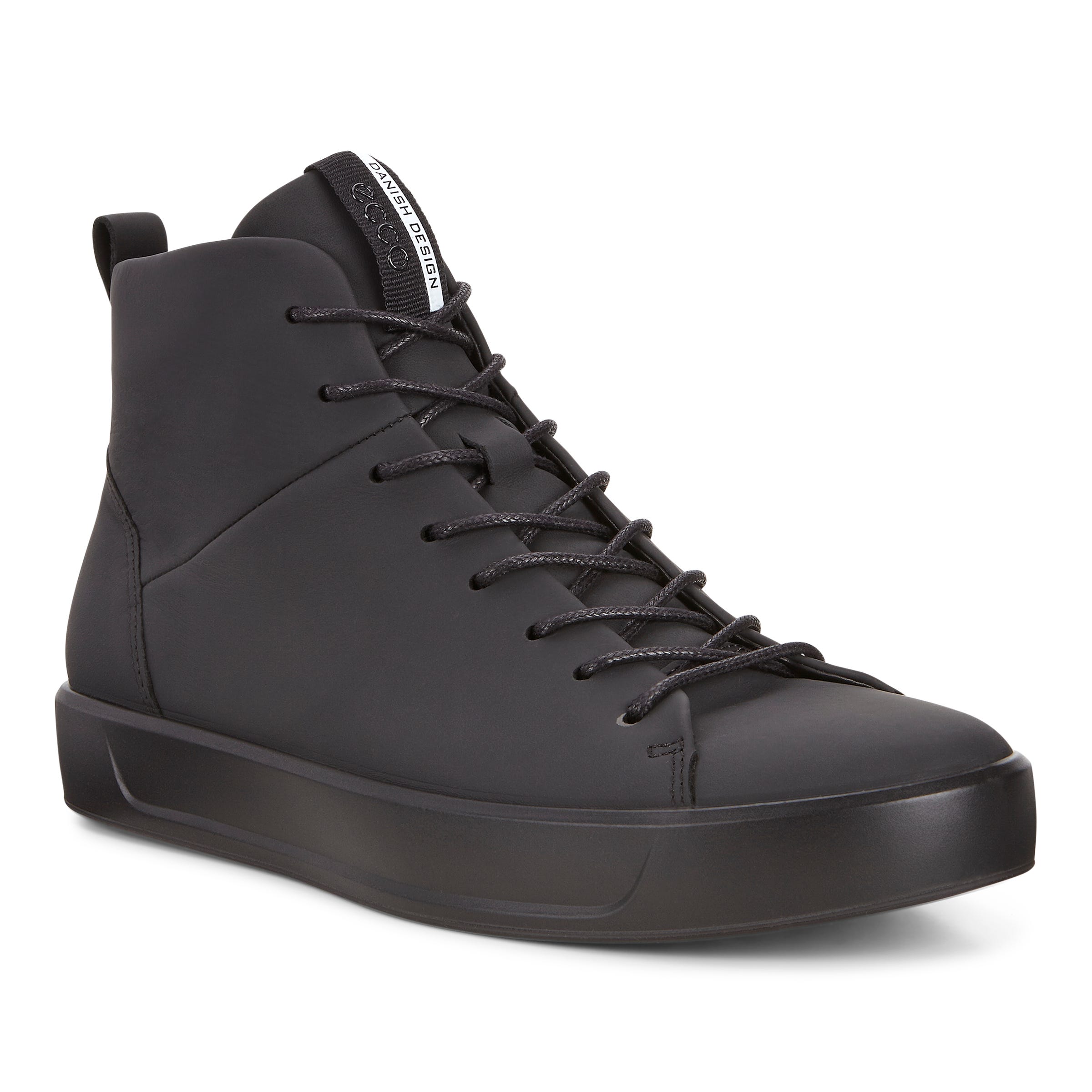 ECCO Mens Soft 8 High Top - Black - Main