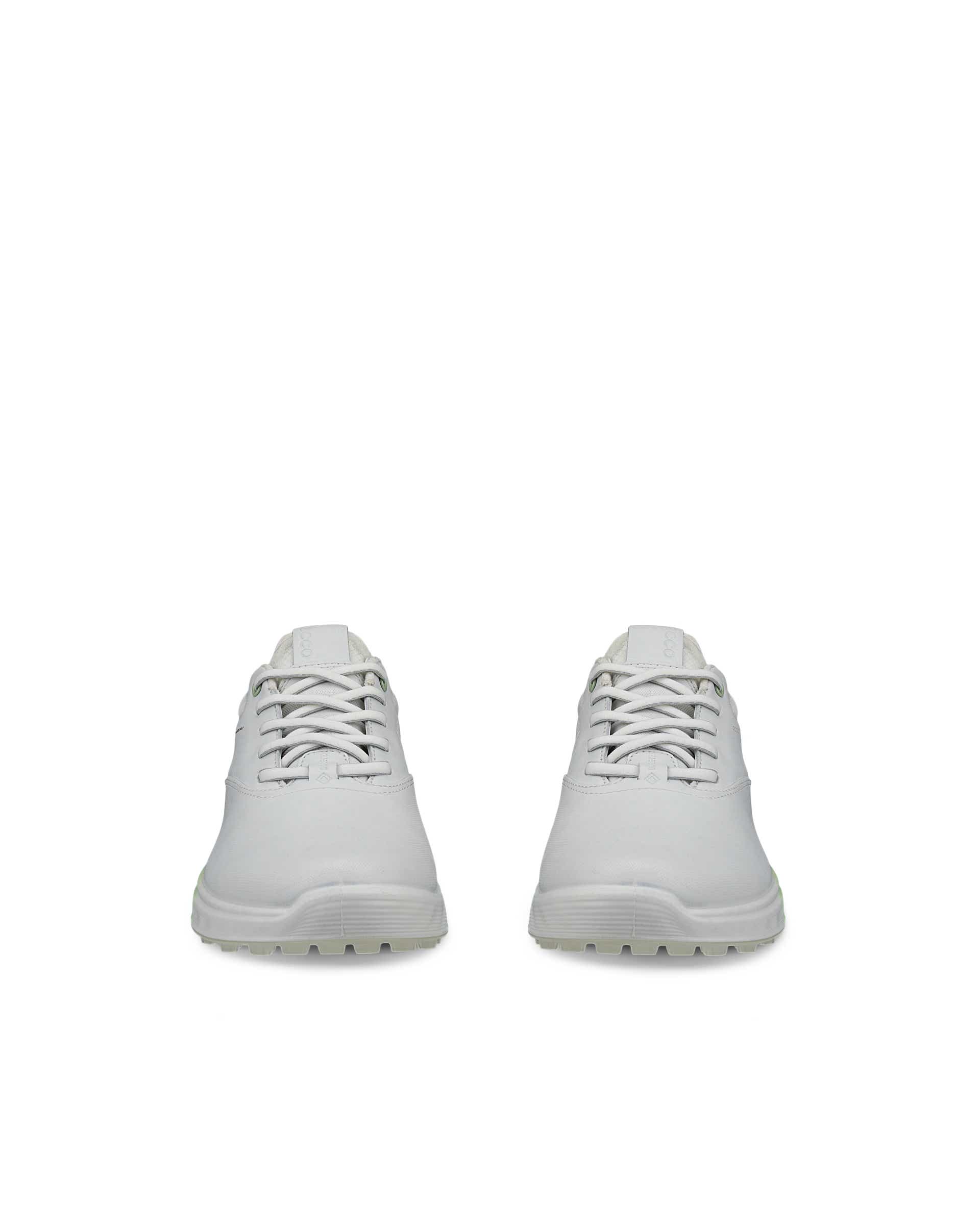 Ladies ECCO® Golf S-Three Leather Gore-Tex Shoe - White - Front pair