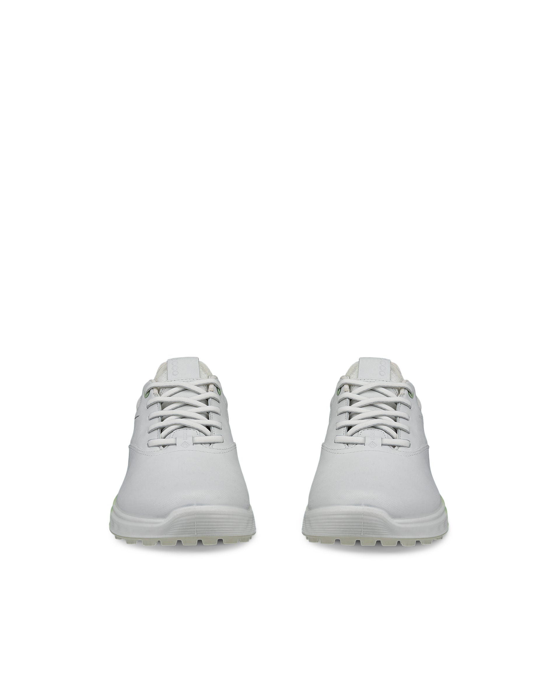 Ladies ECCO® Golf S-Three Leather Gore-Tex Shoe - White - Front pair