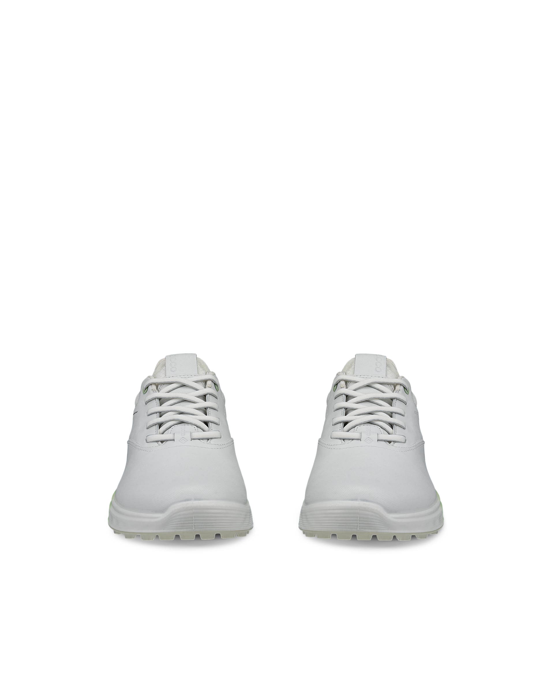 Ladies ECCO® Golf S-Three Leather Gore-Tex Shoe - White - Front pair
