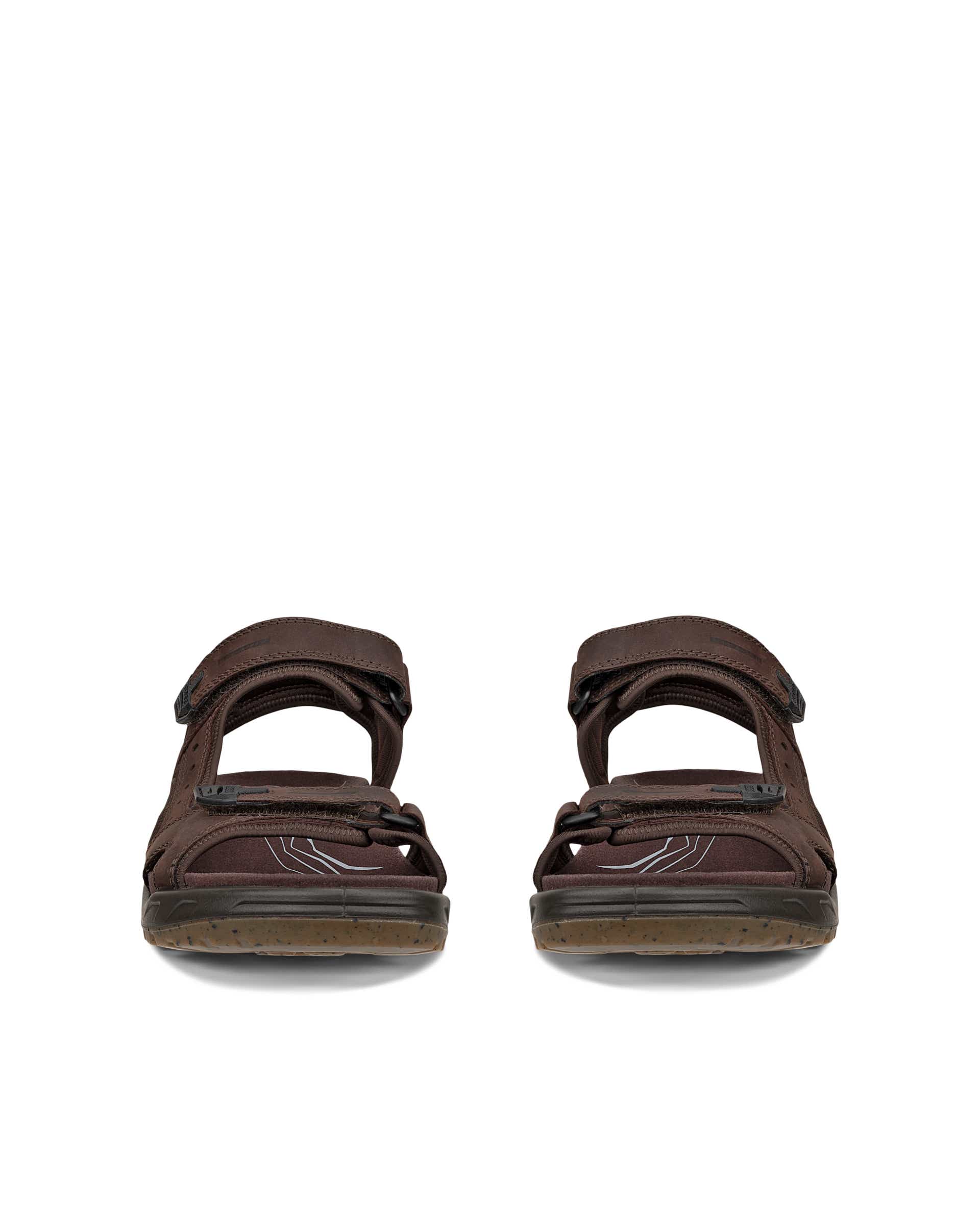 Męskie nubukowe sandały outdoor ECCO® Offroad - Brązowy - Front pair