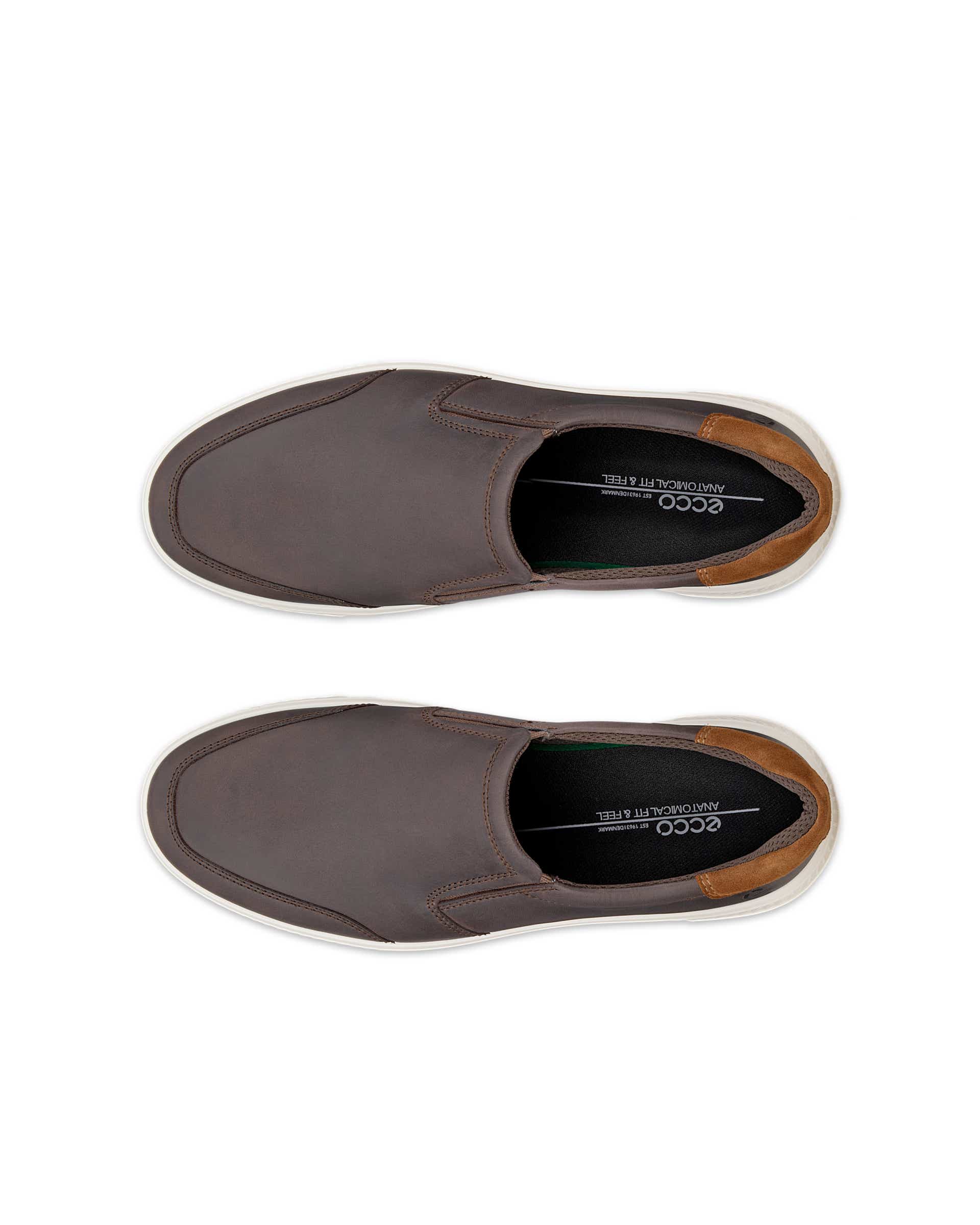 Men's ECCO® Move Nubuck Slip-On - Brown - Top left pair