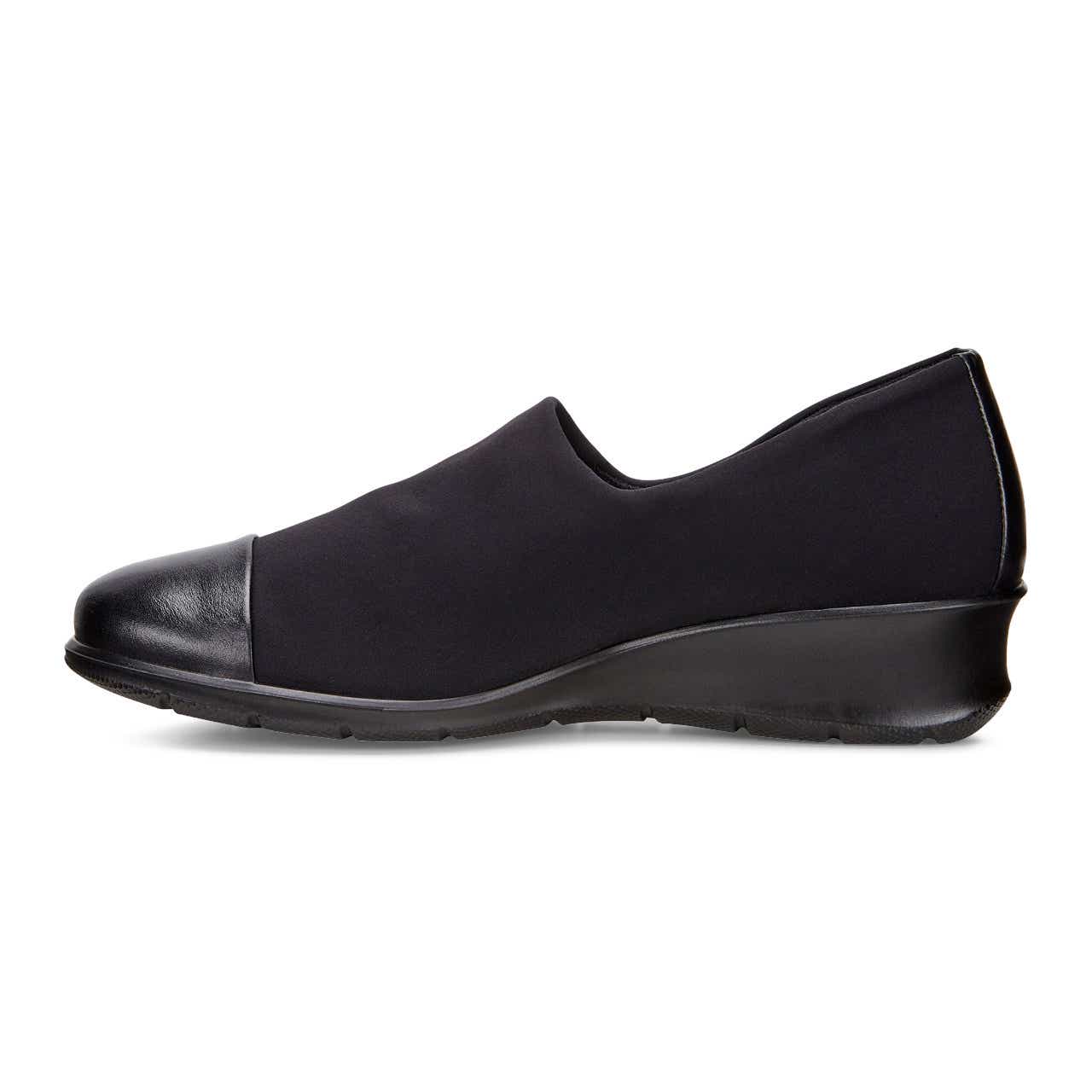 Women's ECCO® Felicia Textile Block-Heeled Gore-Tex Loafer - Black - Inside