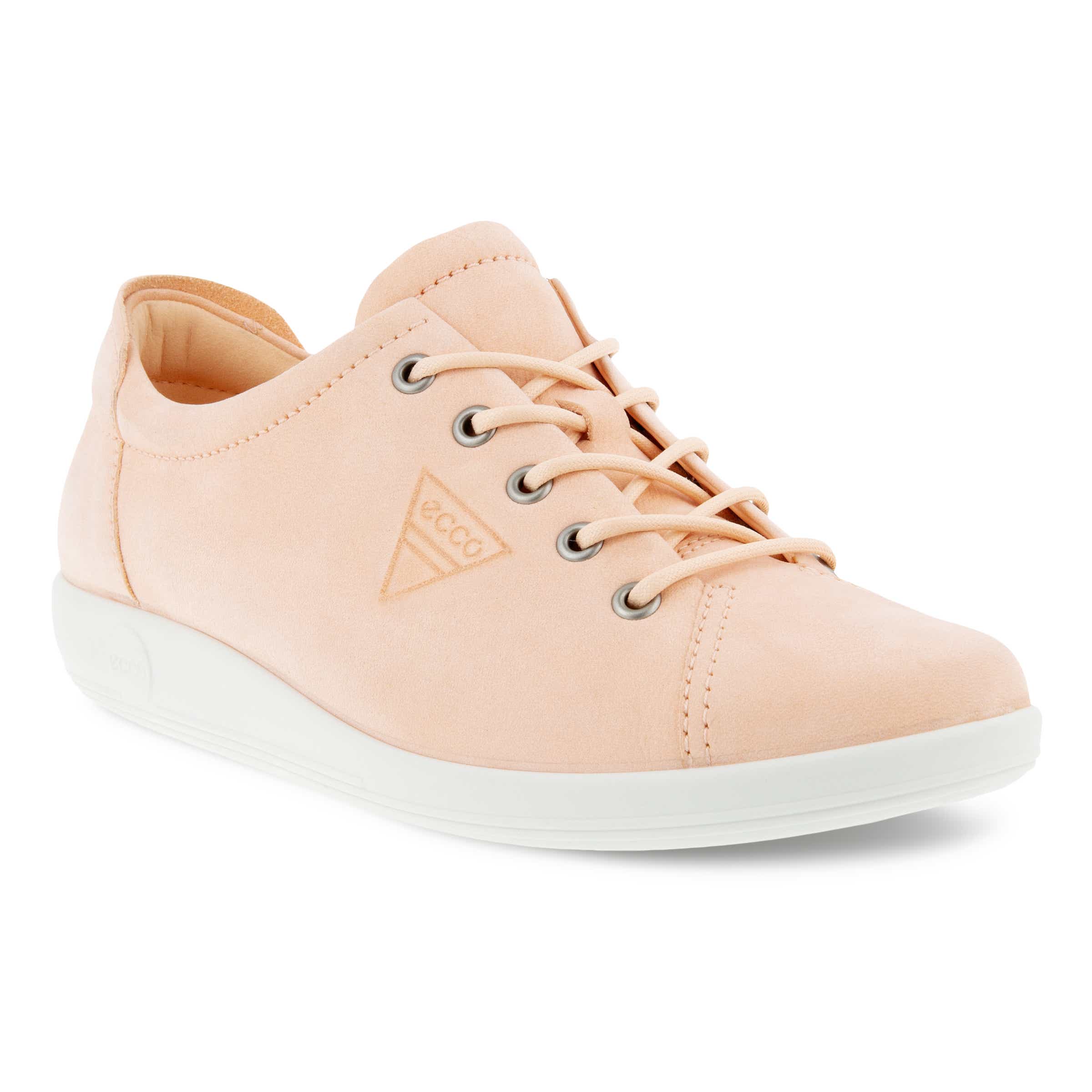 Women's ECCO® Soft 2.0 Nubuck Walking Shoe - Pink - Main