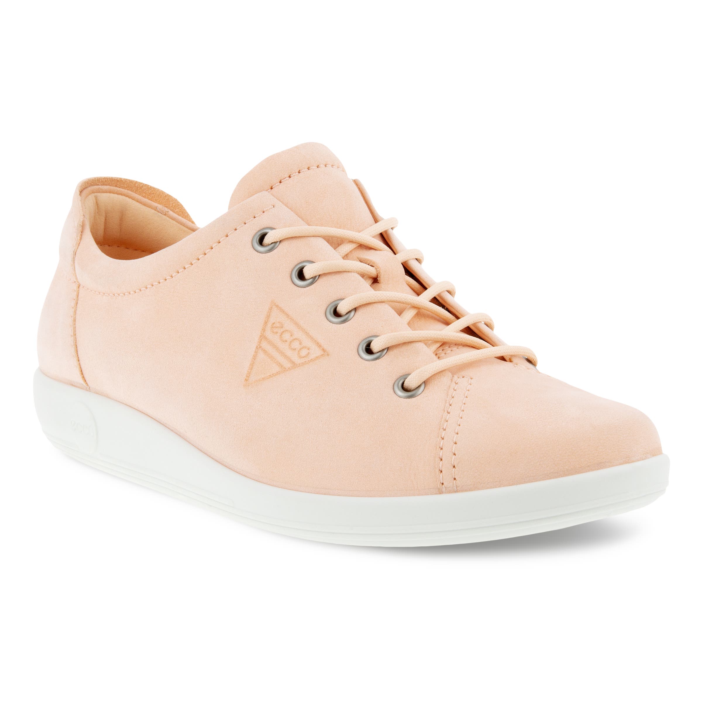Women's ECCO® Soft 2.0 Nubuck Walking Shoe - Pink - Main