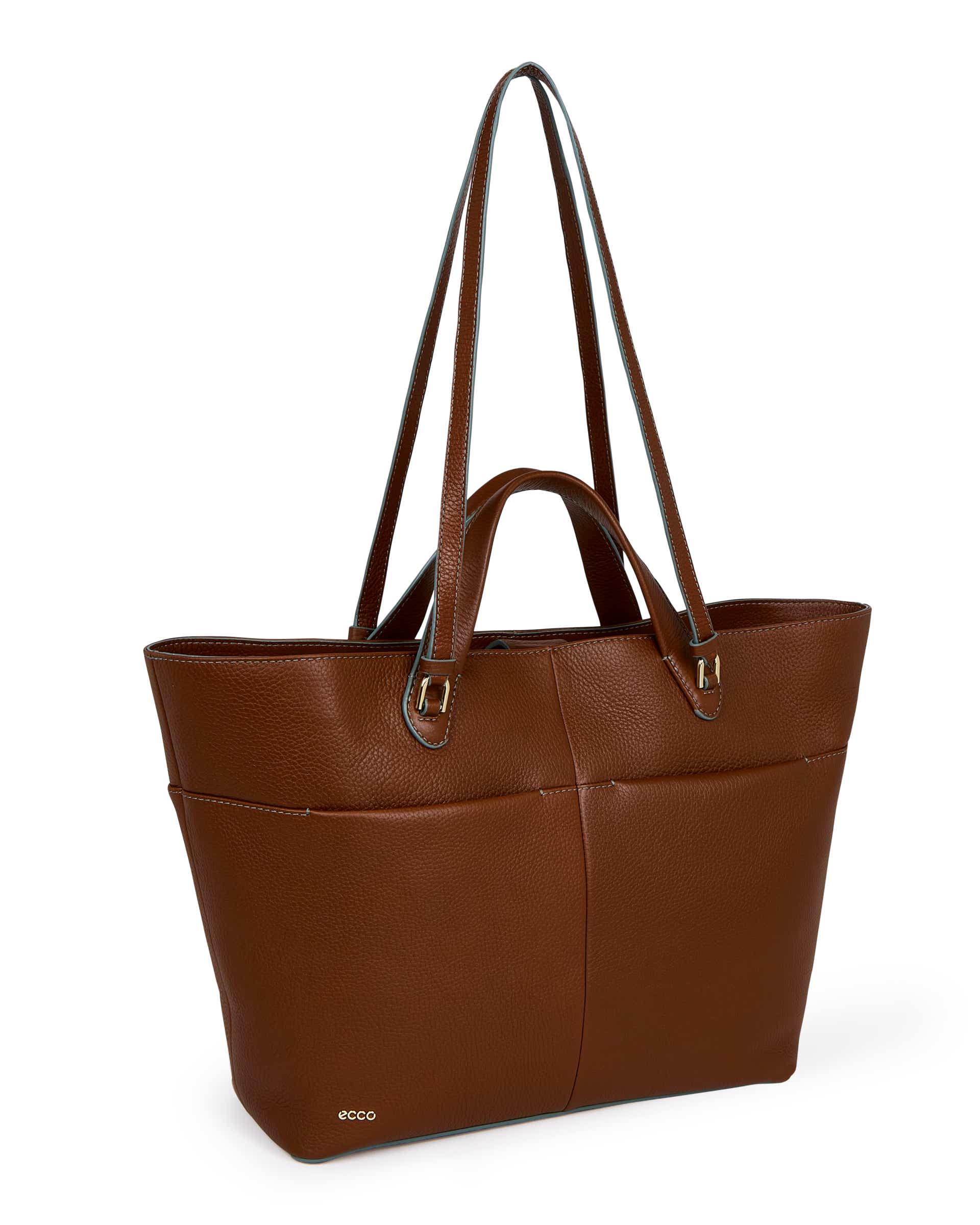 ECCO Tote Pebbled レザートートバッグ | ブラウン ECCO Tote Pebbled レザートートバッグ | ブラウン