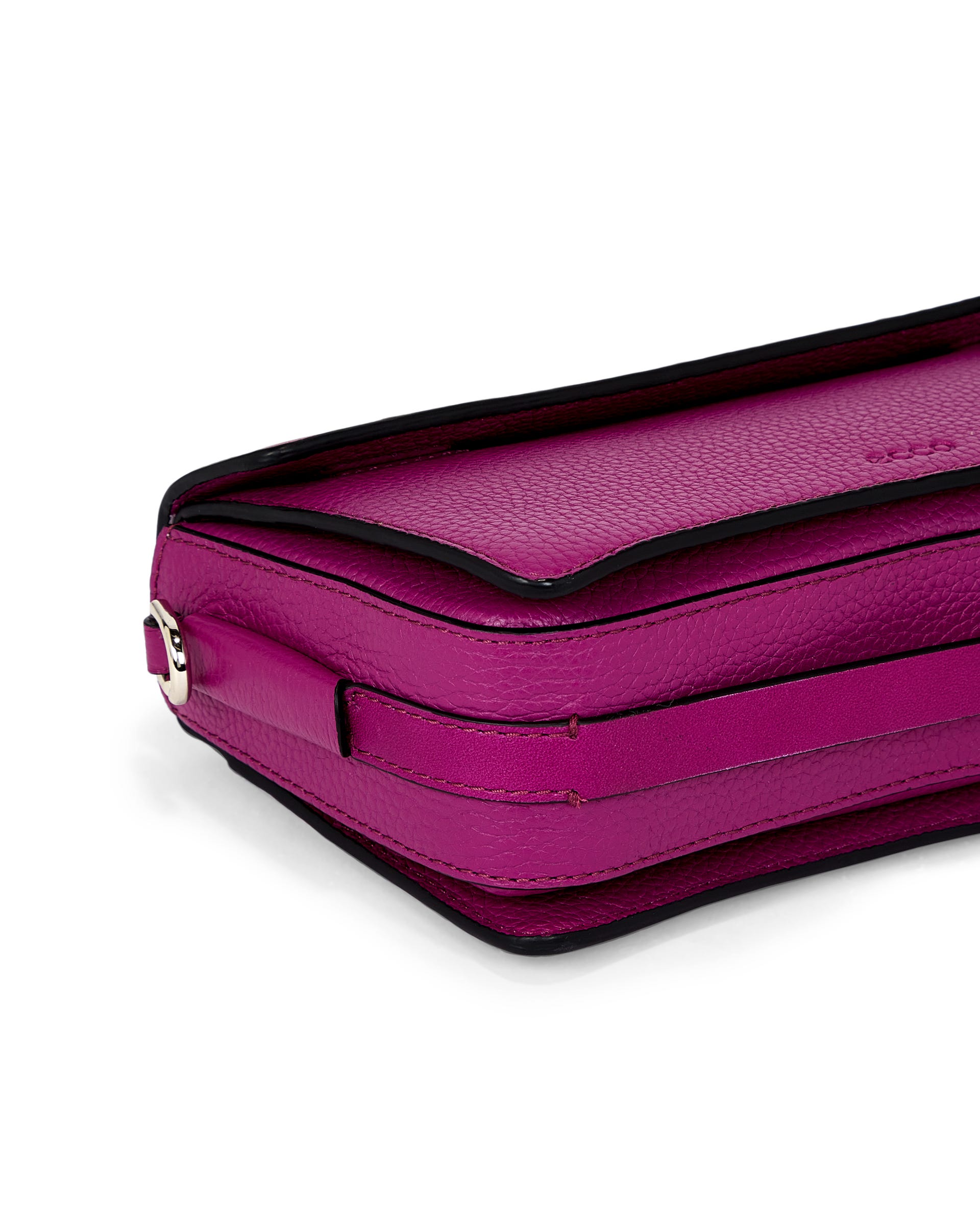 ECCO® Textureblock Leather Pinch Crossbody Bag - Purple - Detail-2