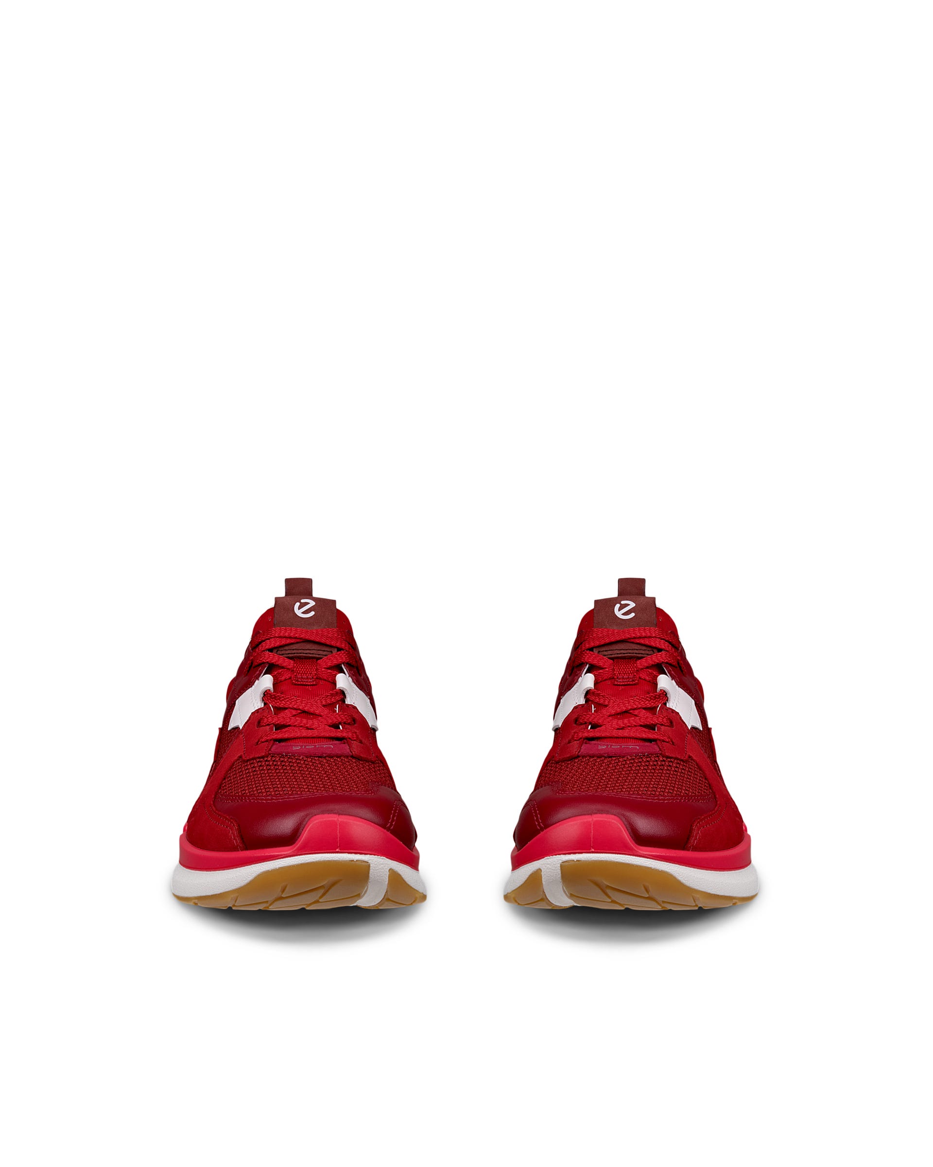 Women's ECCO® Biom 2.0 Leather Trainer - Red - Front pair