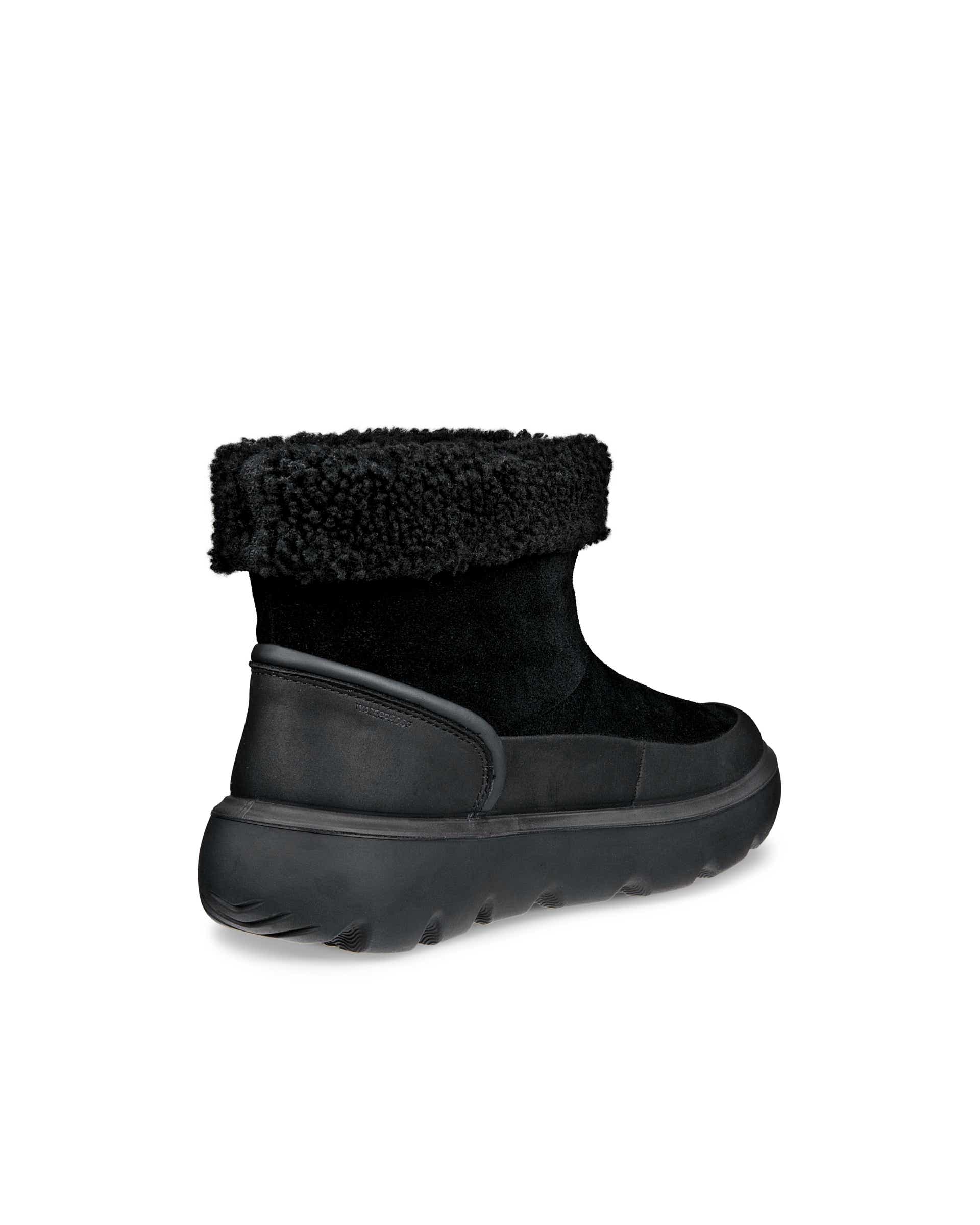 Naisten ECCO® GLACIA vedenkestävä mokkanahkaiset -talvinilkkurit - Musta - Back