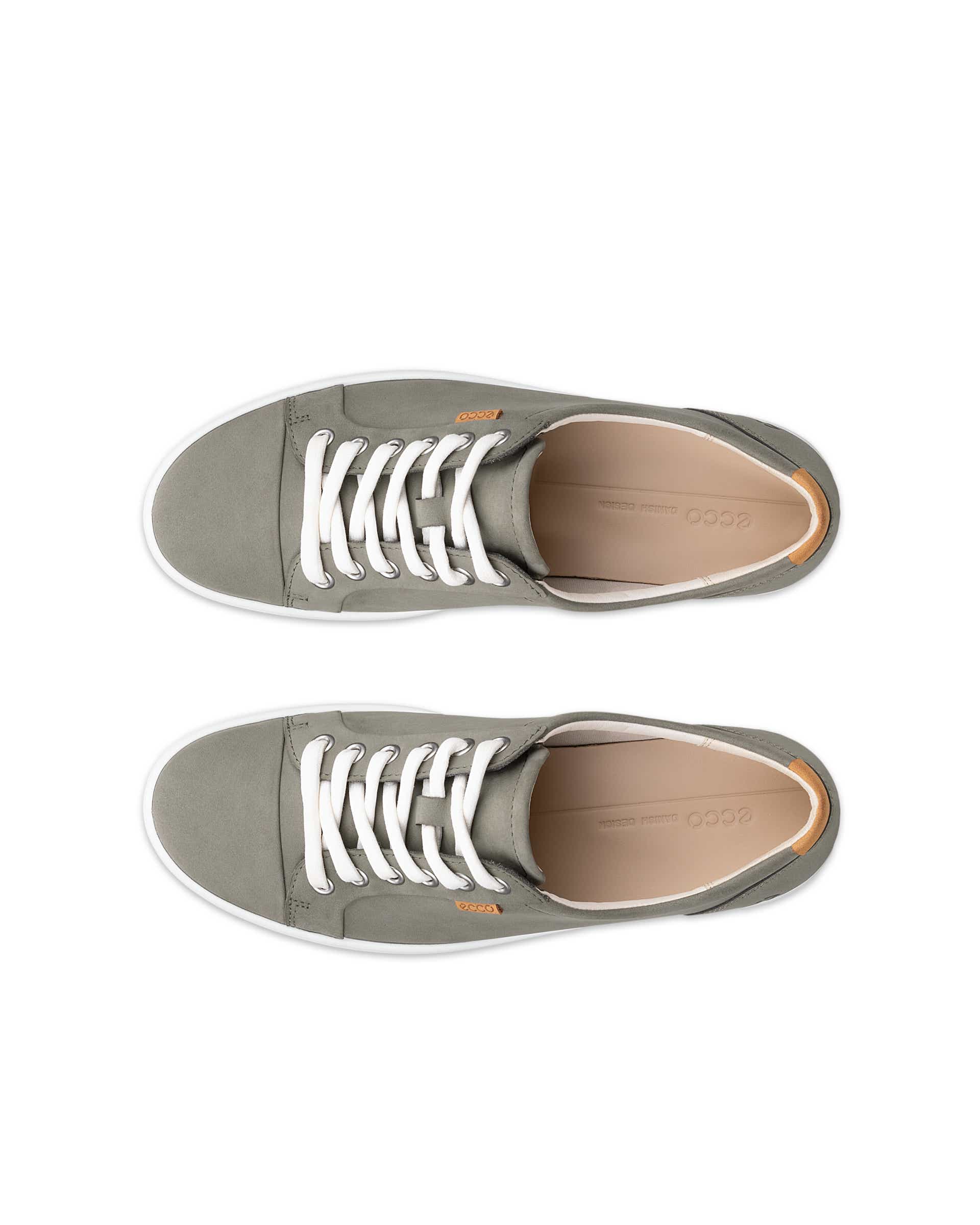 ECCO® SOFT 7 chaussures à lacet en nubuck pour femme - Vert - Top left pair