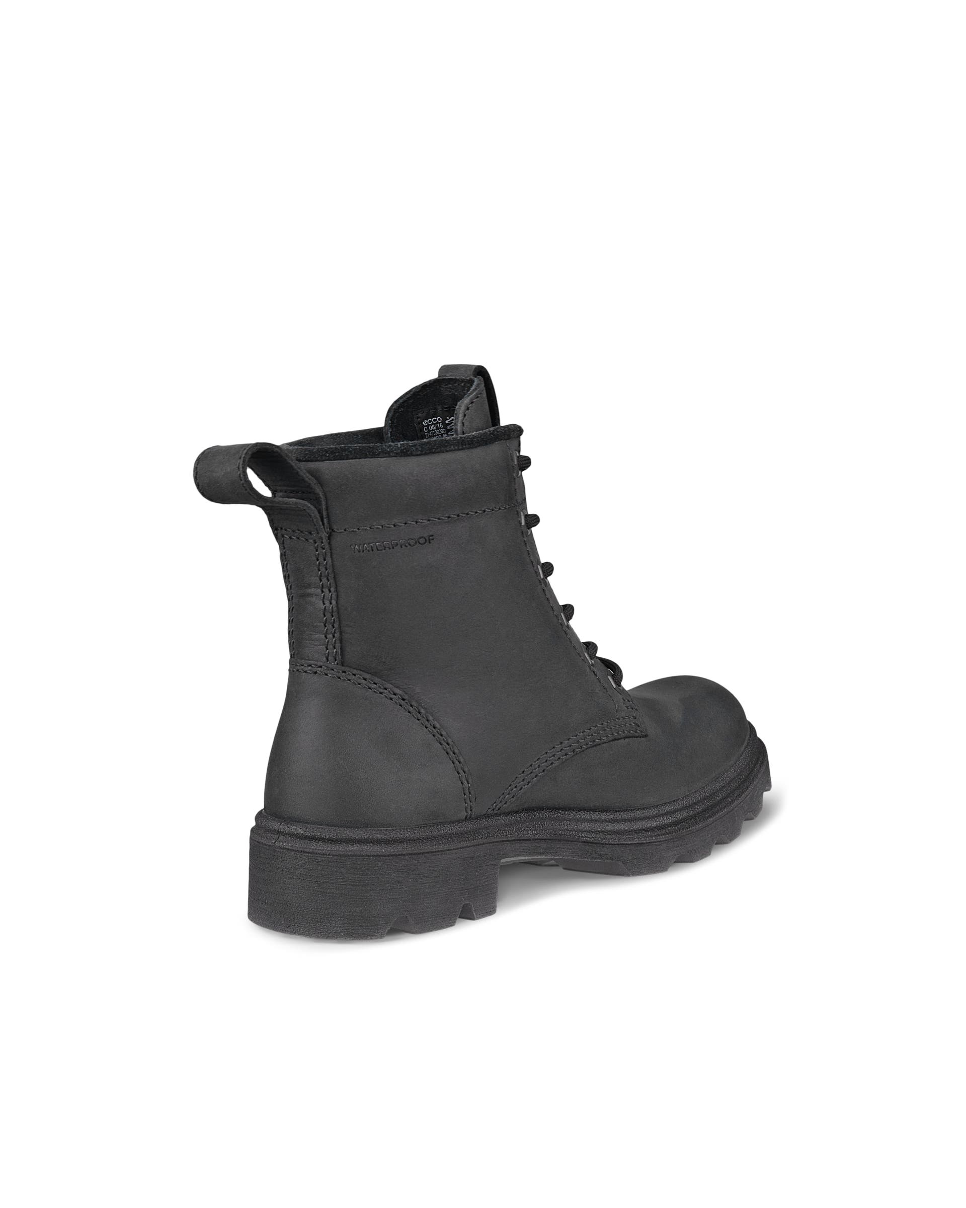 ECCO Grainer ウィメンズ ヌバックウォータープルーフレースアップブーツ - ブラック - Back