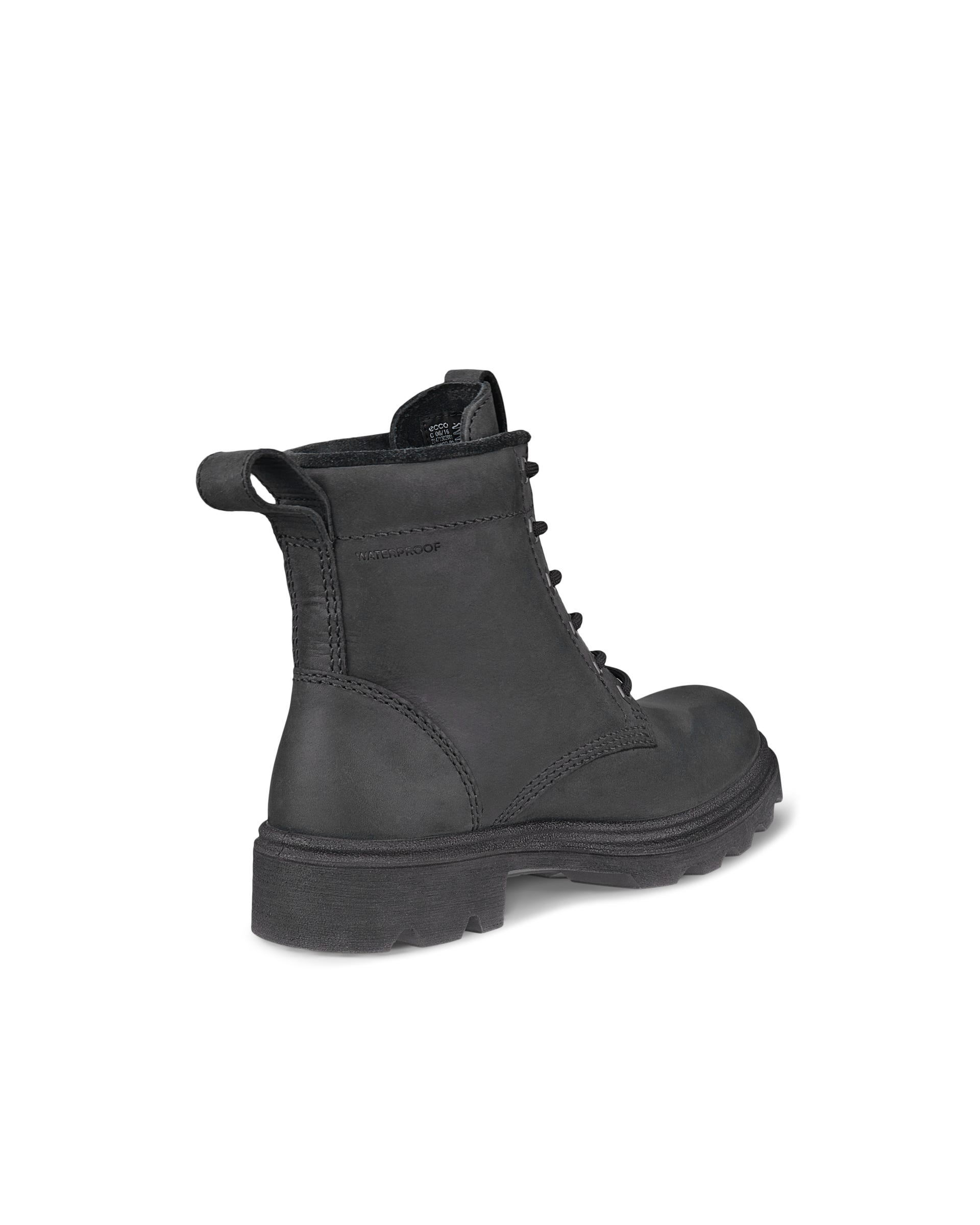 ECCO Grainer ウィメンズ ヌバックウォータープルーフレースアップブーツ - ブラック - Back