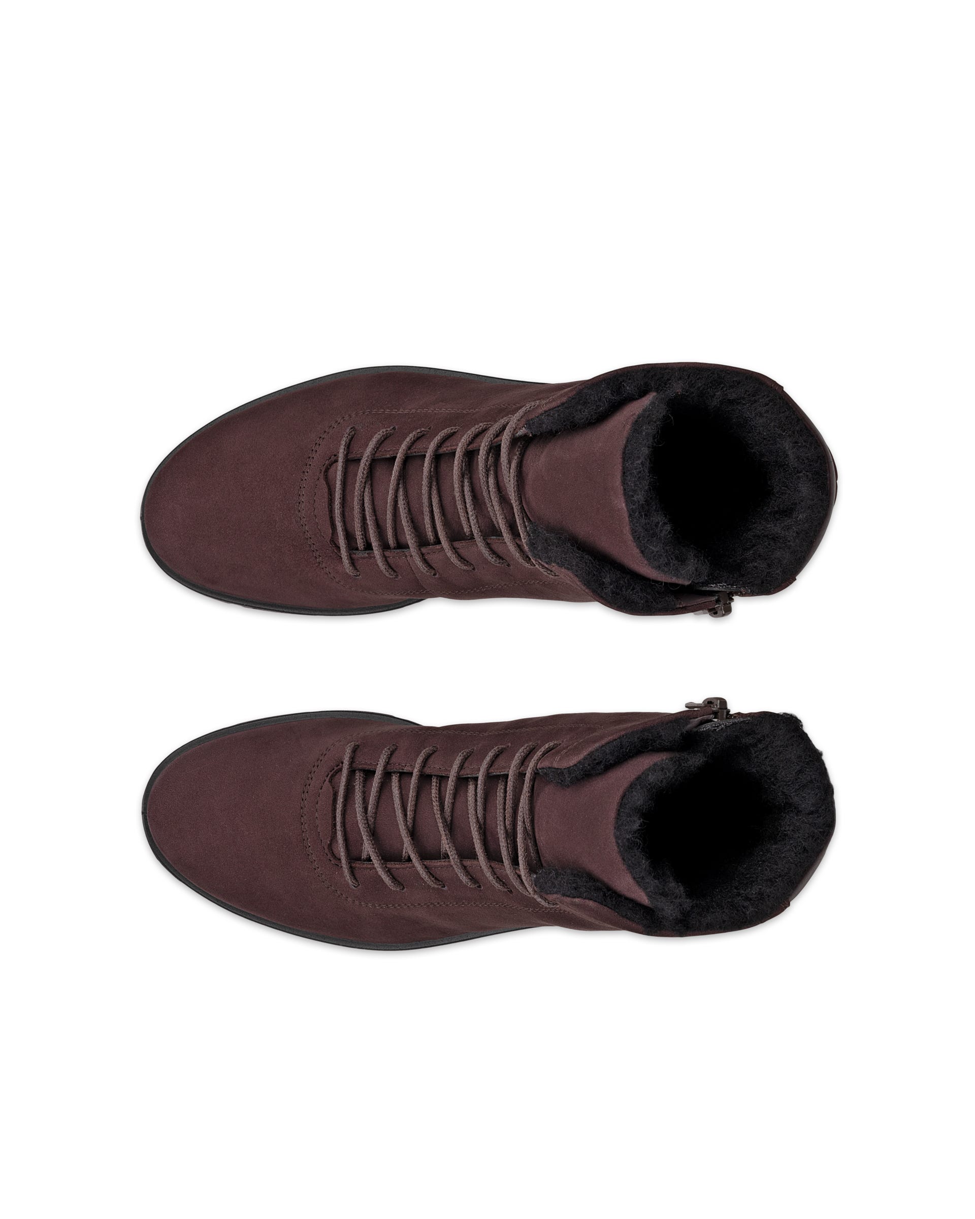 Women's ECCO® BELLA Nubuck Boot - Brown - Top left pair