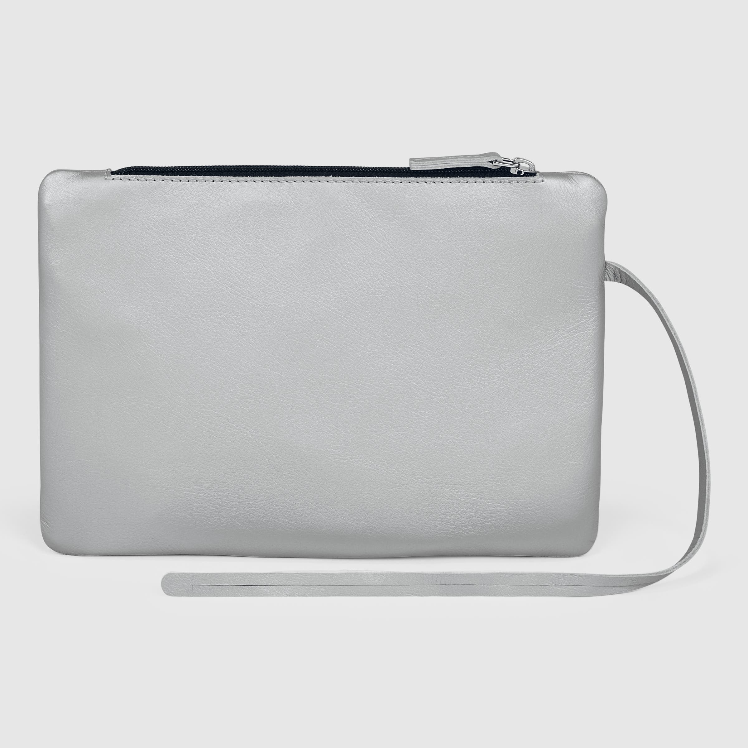 ECCO® Upcycled Leather Pouch Bag - Metallics - Back