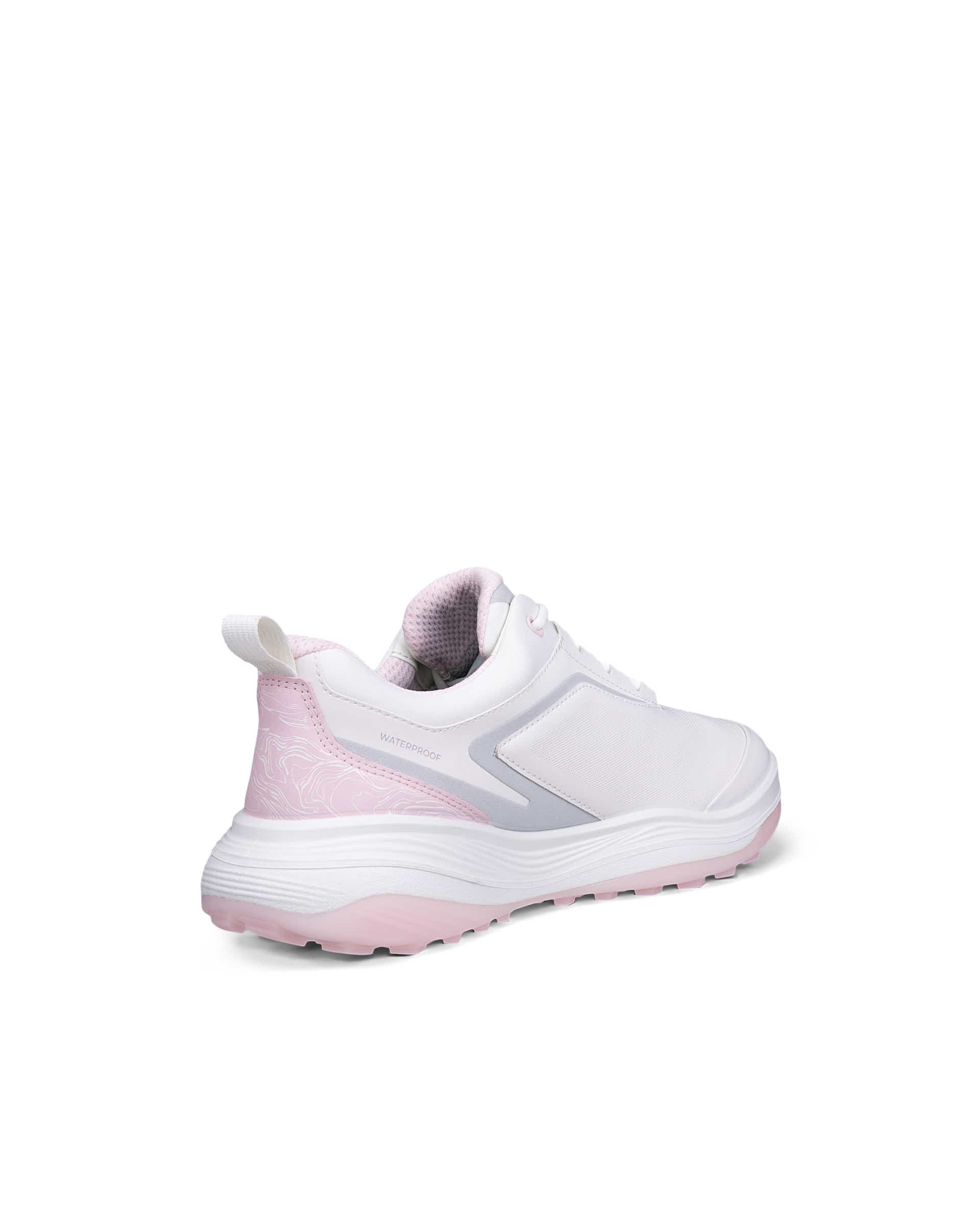 Women's ECCO® Golf LT1 Leather Waterproof Golf Shoe - White - Back
