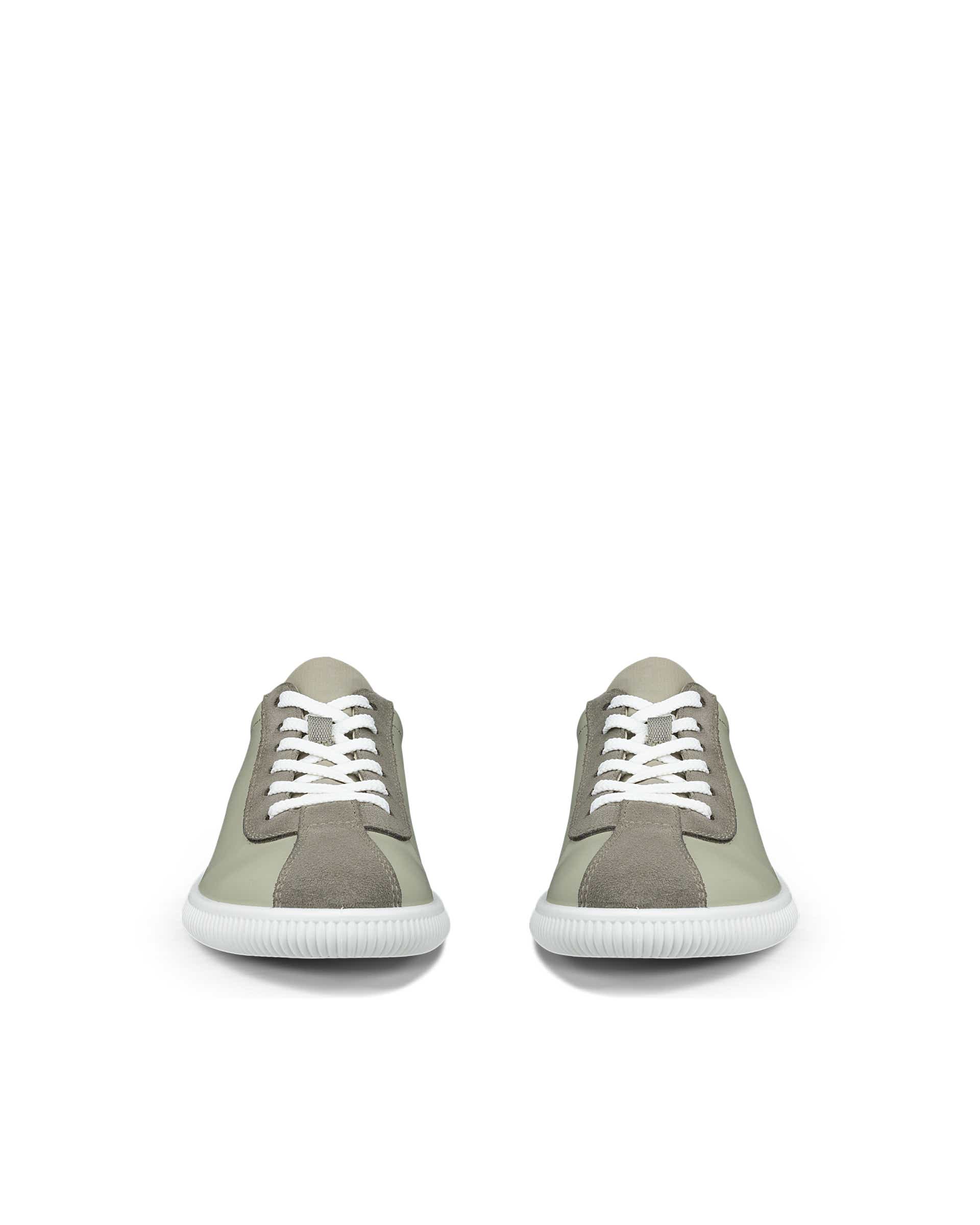 Women's ECCO® Soft Zero Leather Sneaker - Green - Front pair