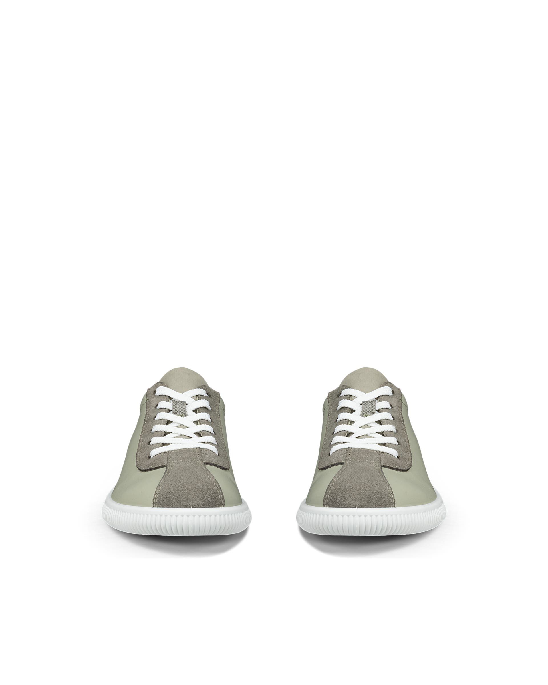 Women's ECCO® Soft Zero Leather Sneaker - Green - Front pair