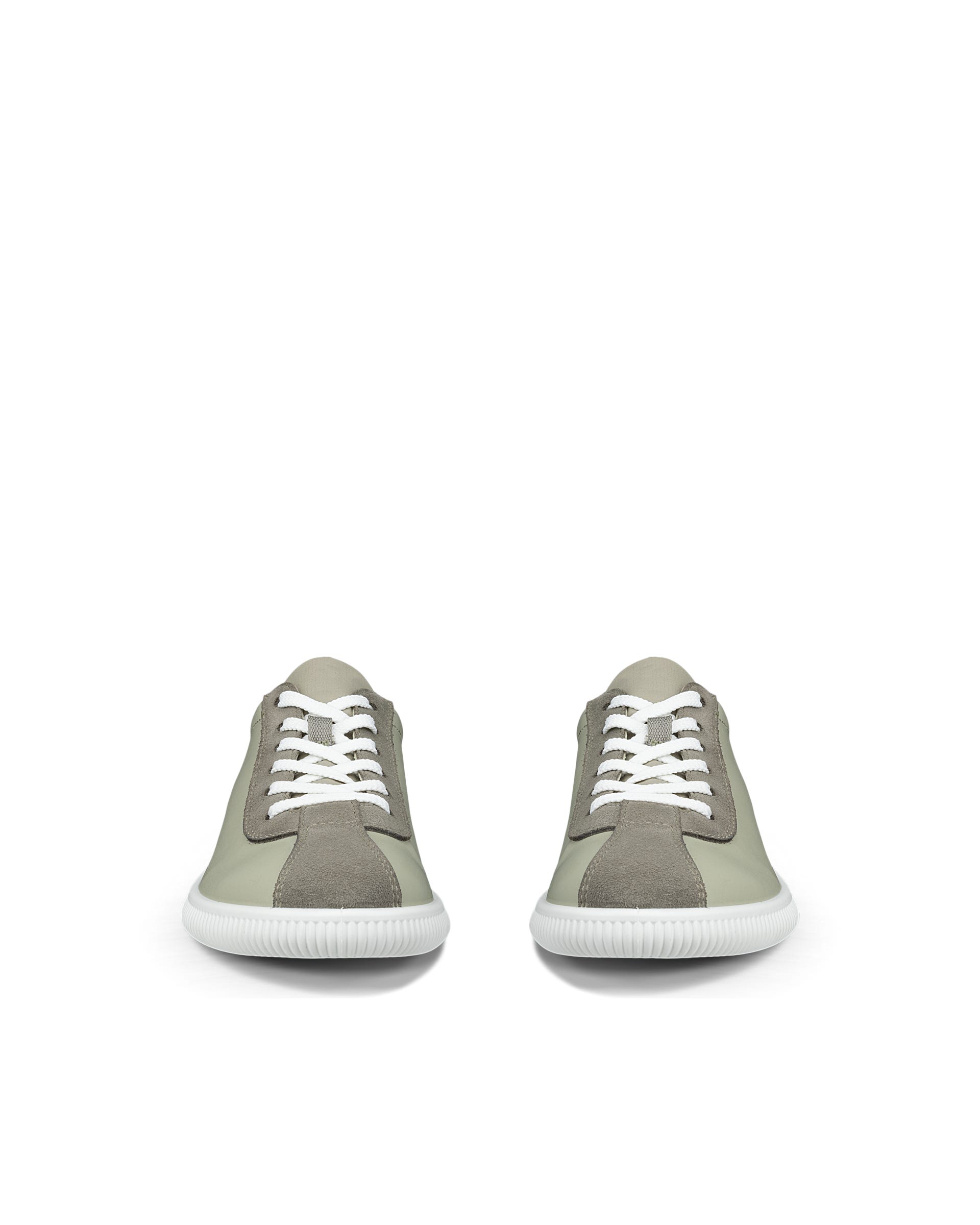 Women's ECCO® Soft Zero Leather Sneaker - Green - Front pair