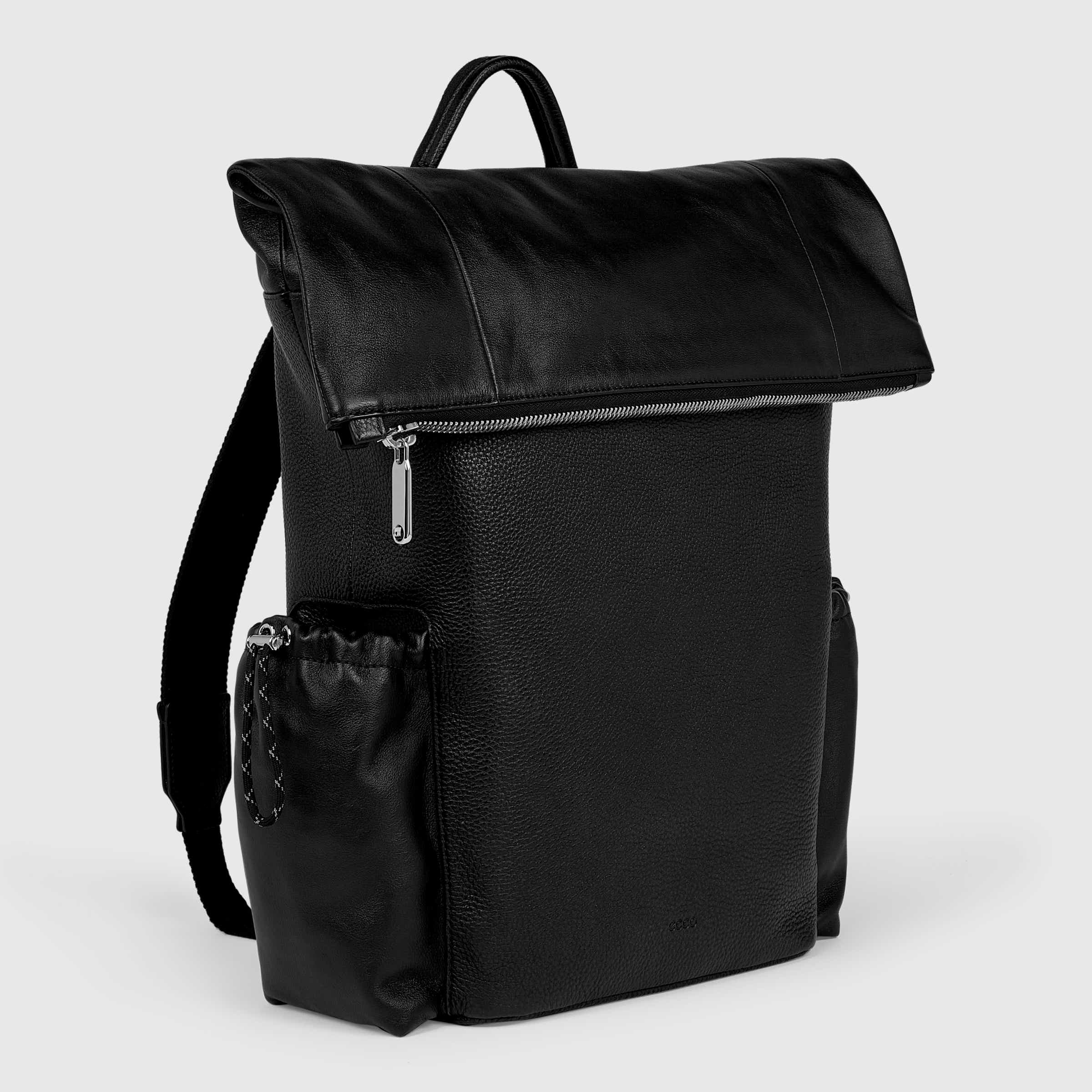 ECCO Textureblock Trapeze Pack レザーバックパック - ブラック - Main