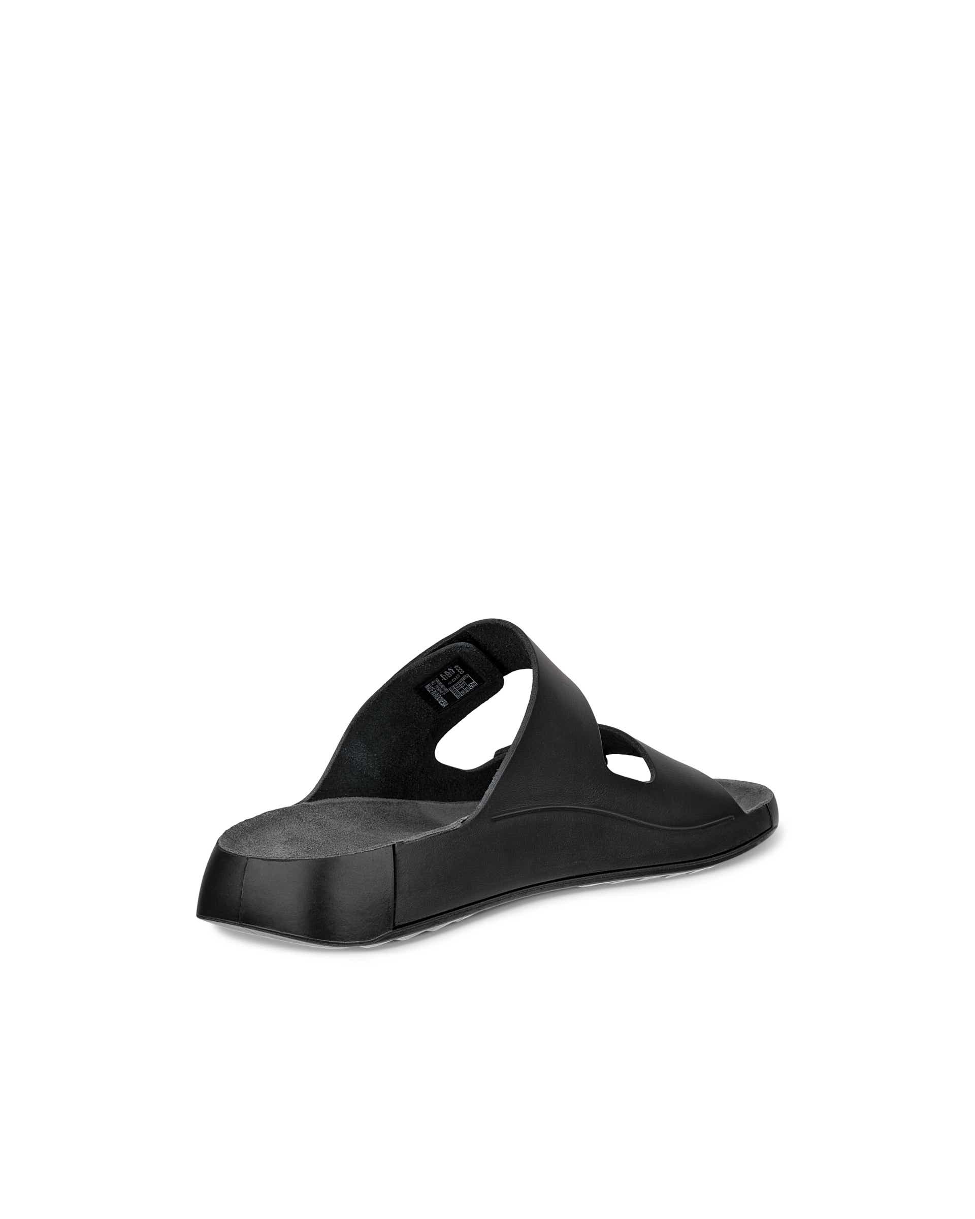ECCO® Cozmo sandale en cuir deux brides pour homme - Noir - Back