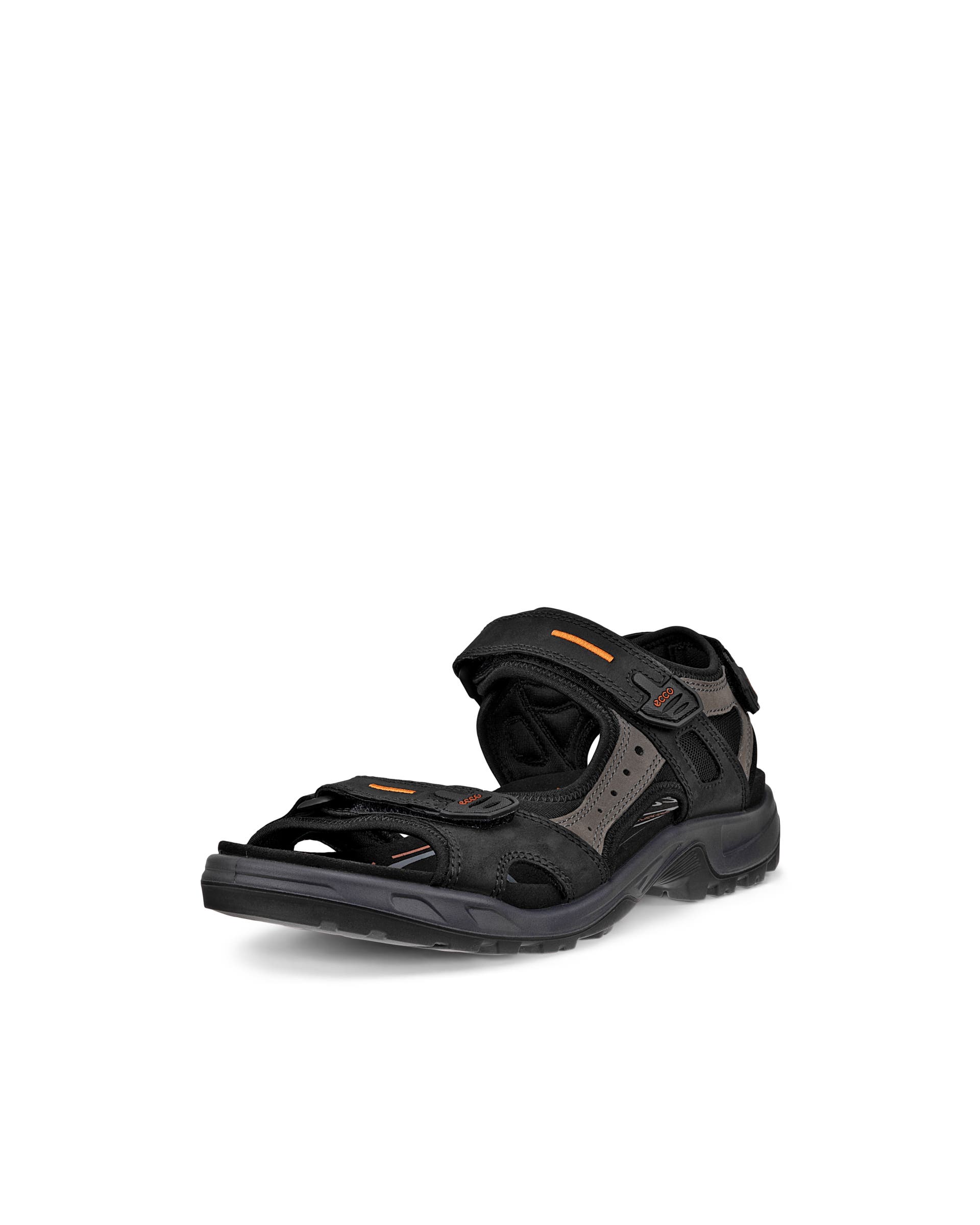 Men's ECCO® Offroad Nubuck Outdoor Sandal - Black - Main