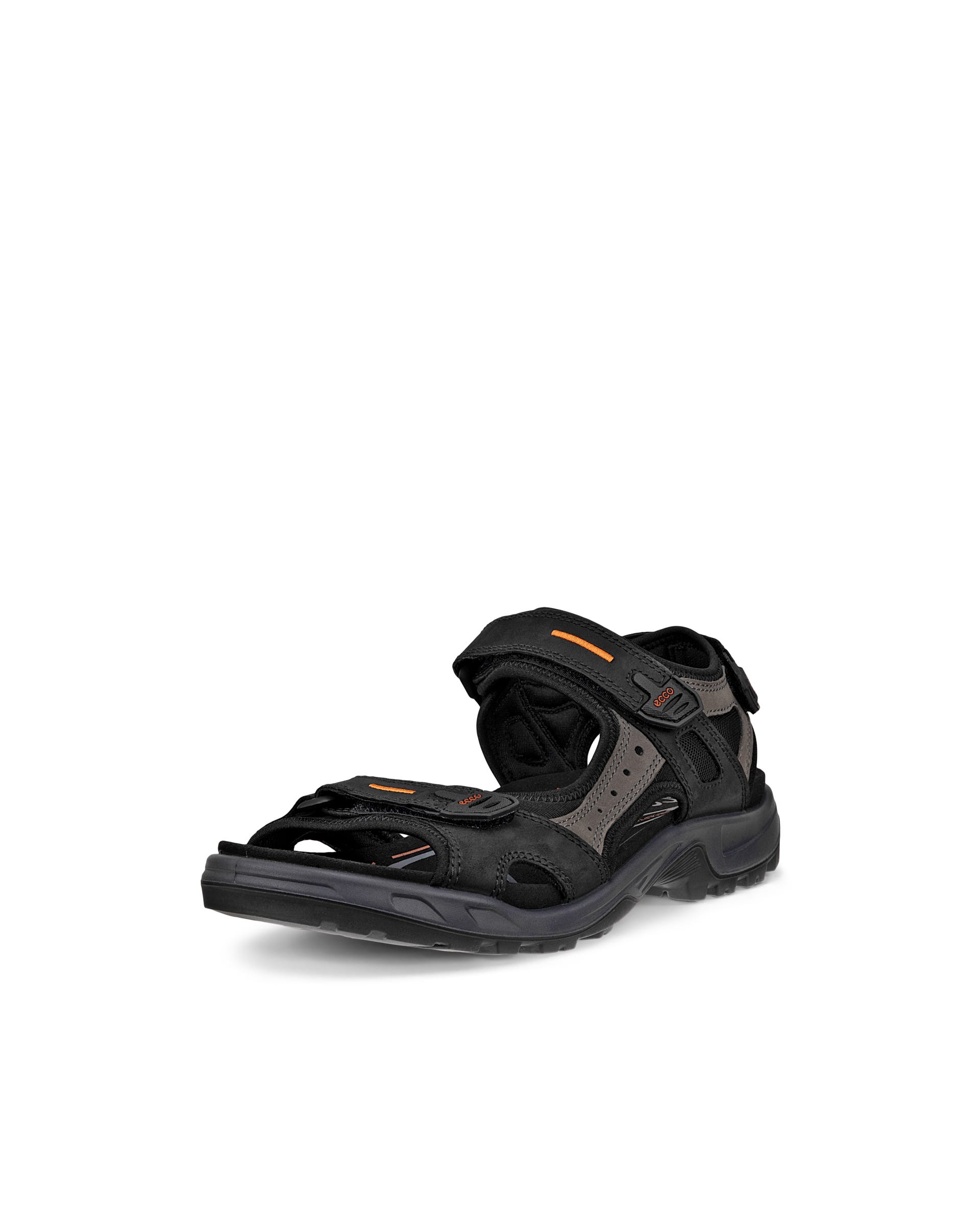 Men's ECCO® Offroad Nubuck Outdoor Sandal - Black - Main