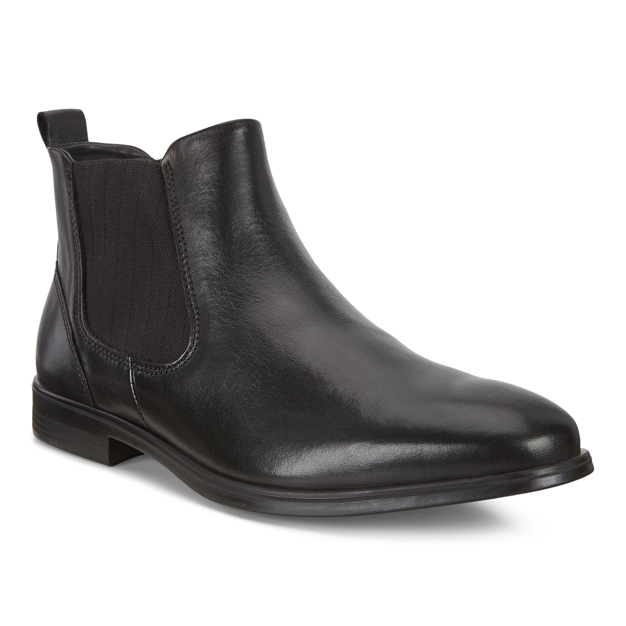 Men's ECCO® Melbourne Leather Chelsea Boot - Black - Main