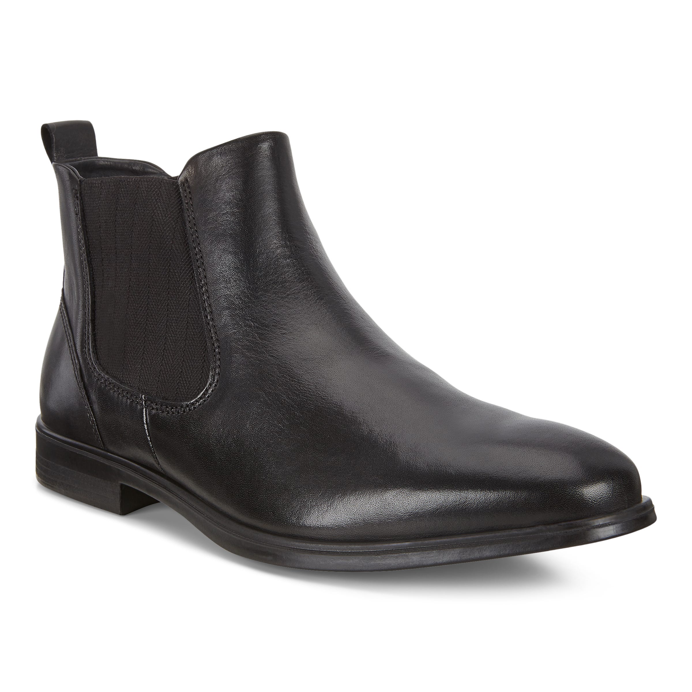 Men's ECCO® Melbourne Leather Chelsea Boot - Black - Main