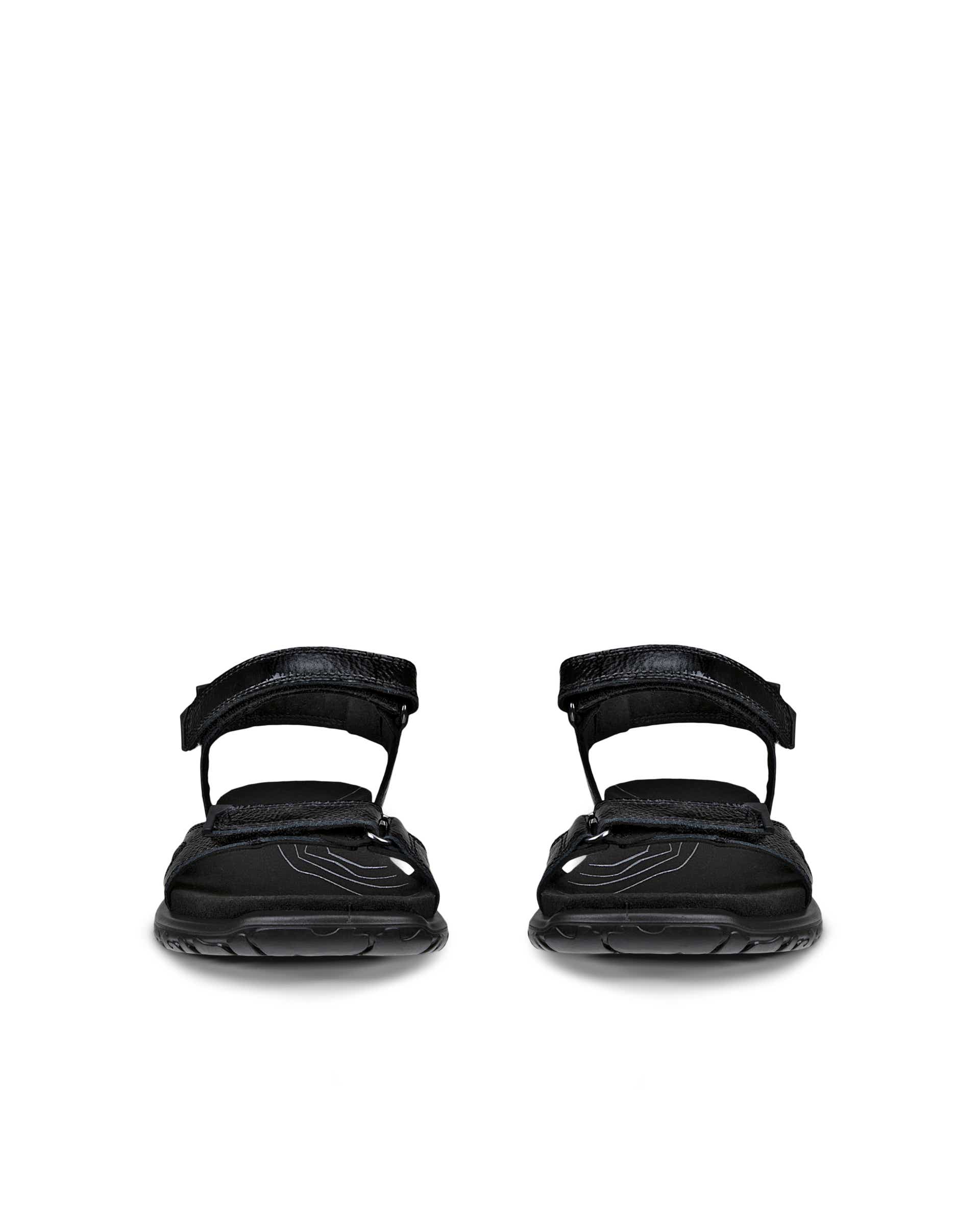 Women's ECCO® Offroad Roam Patent Leather Walking Sandal - Black - Front pair
