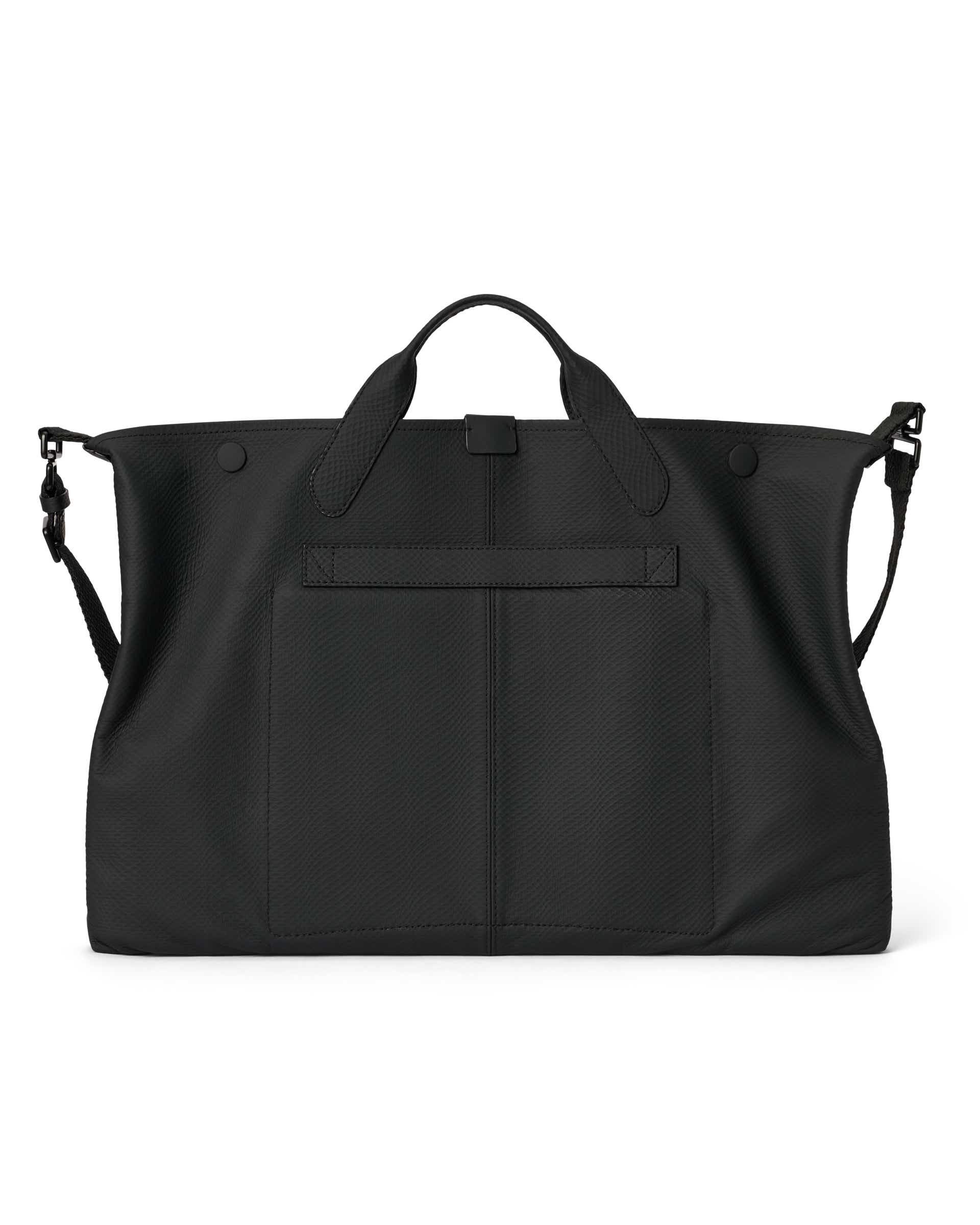 ECCO Tote Soft East West Large Ripstop レザートートバッグ - ブラック - Back