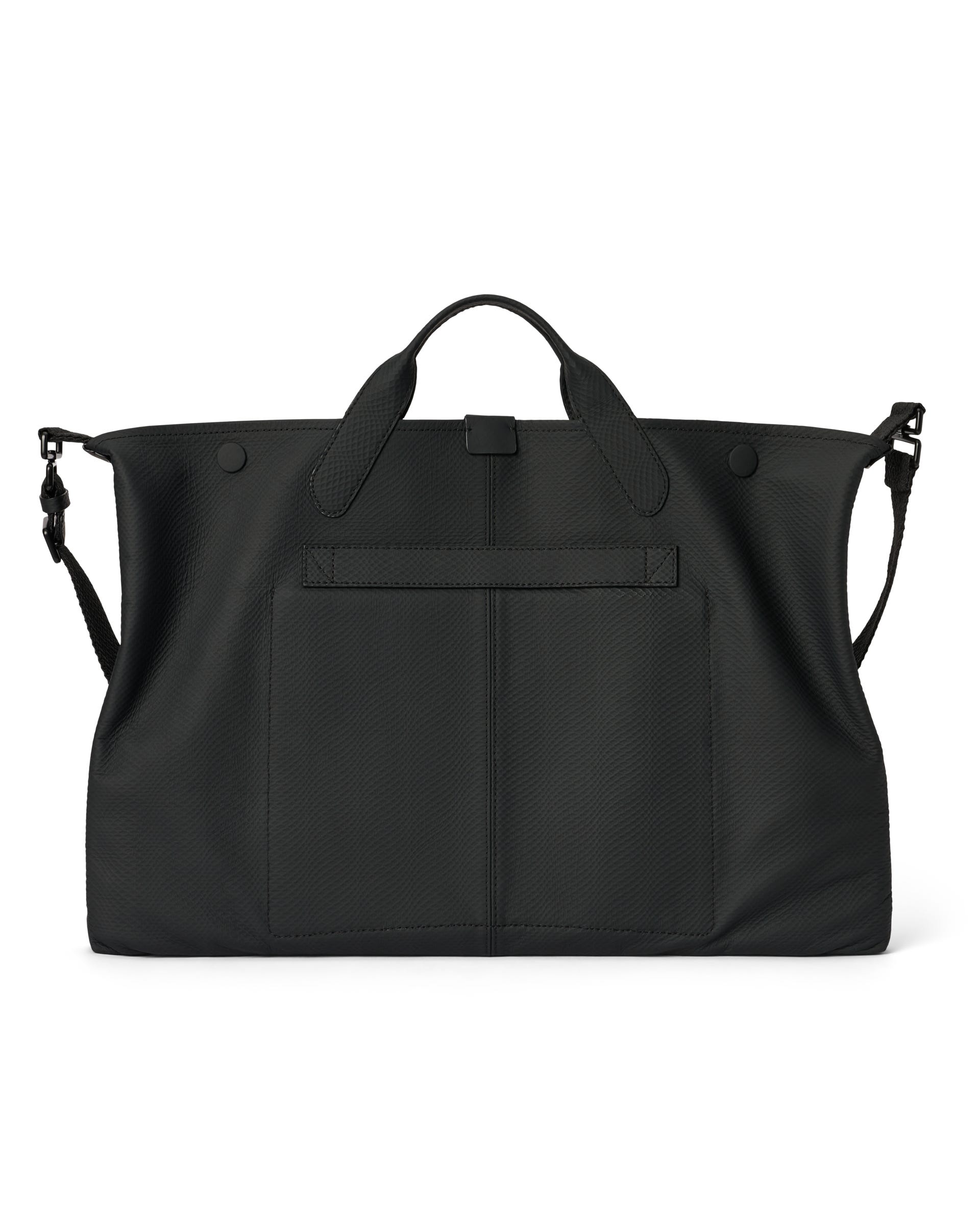 ECCO Tote Soft East West Large Ripstop レザートートバッグ - ブラック - Back