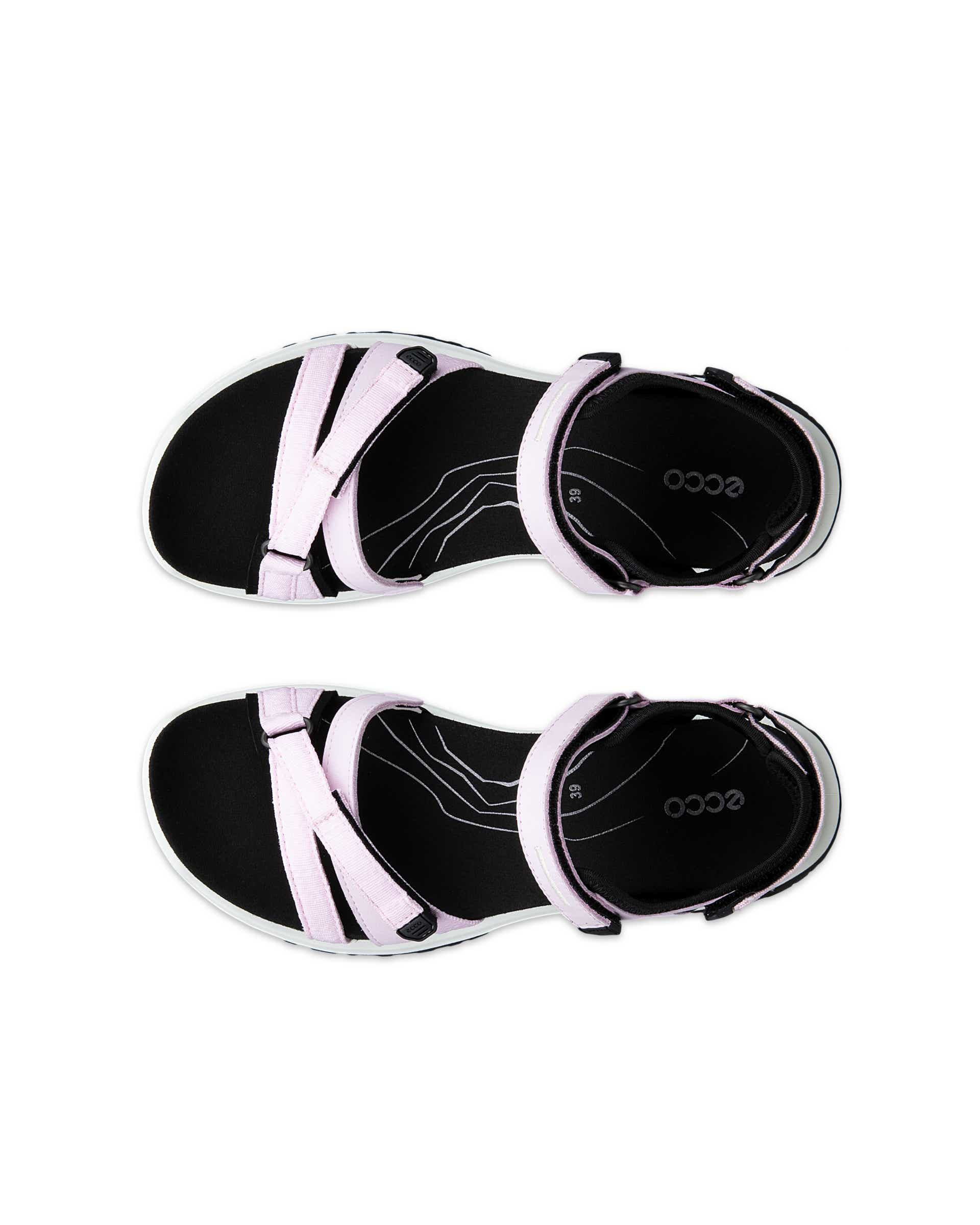 Women's ECCO® Offroad Roam Nubuck Walking Sandal - Pink - Top left pair