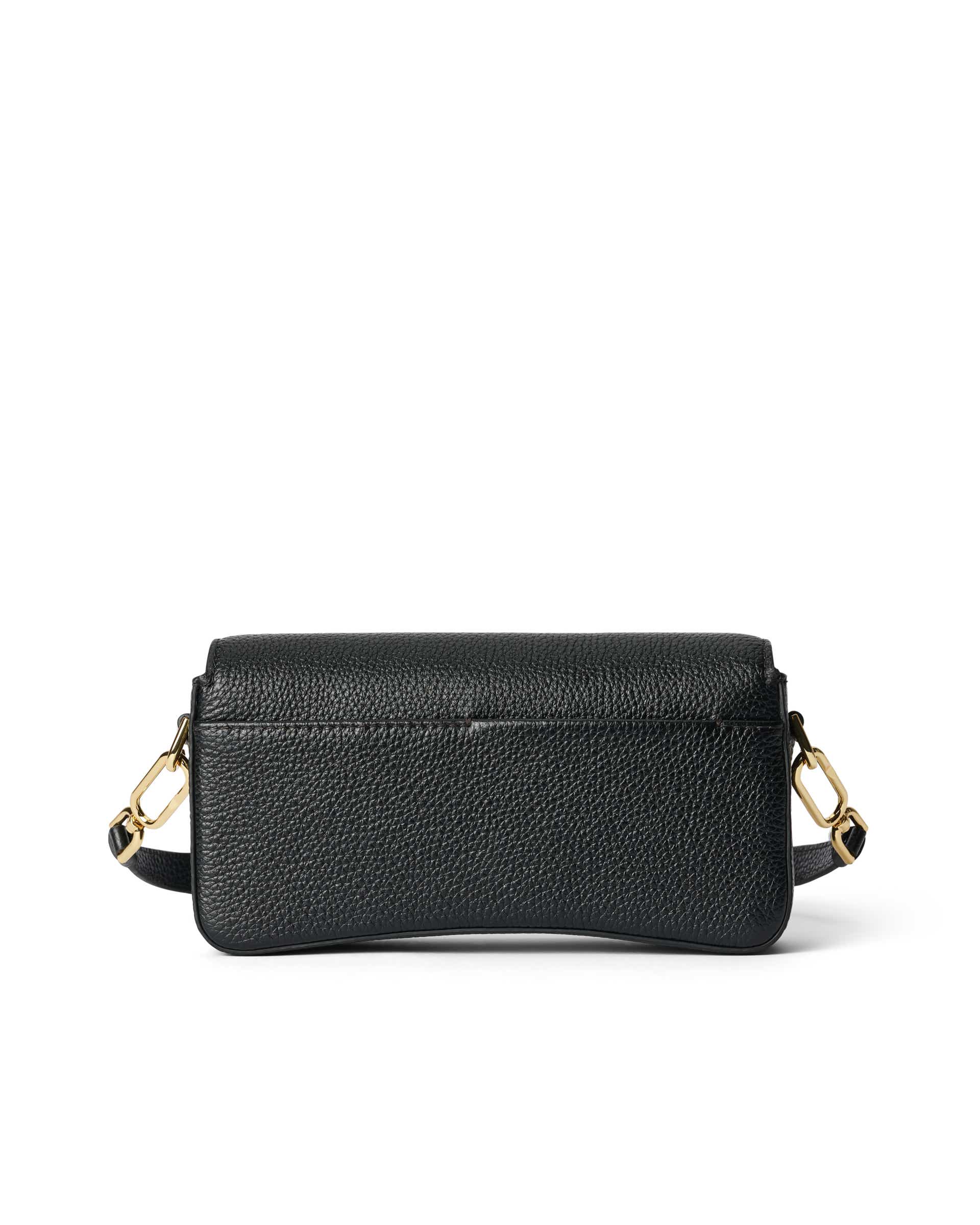 ECCO Pinch Small Pebbled レザーショルダーバッグ | ブラック ECCO Pinch Small Pebbled レザーショルダーバッグ | ブラック