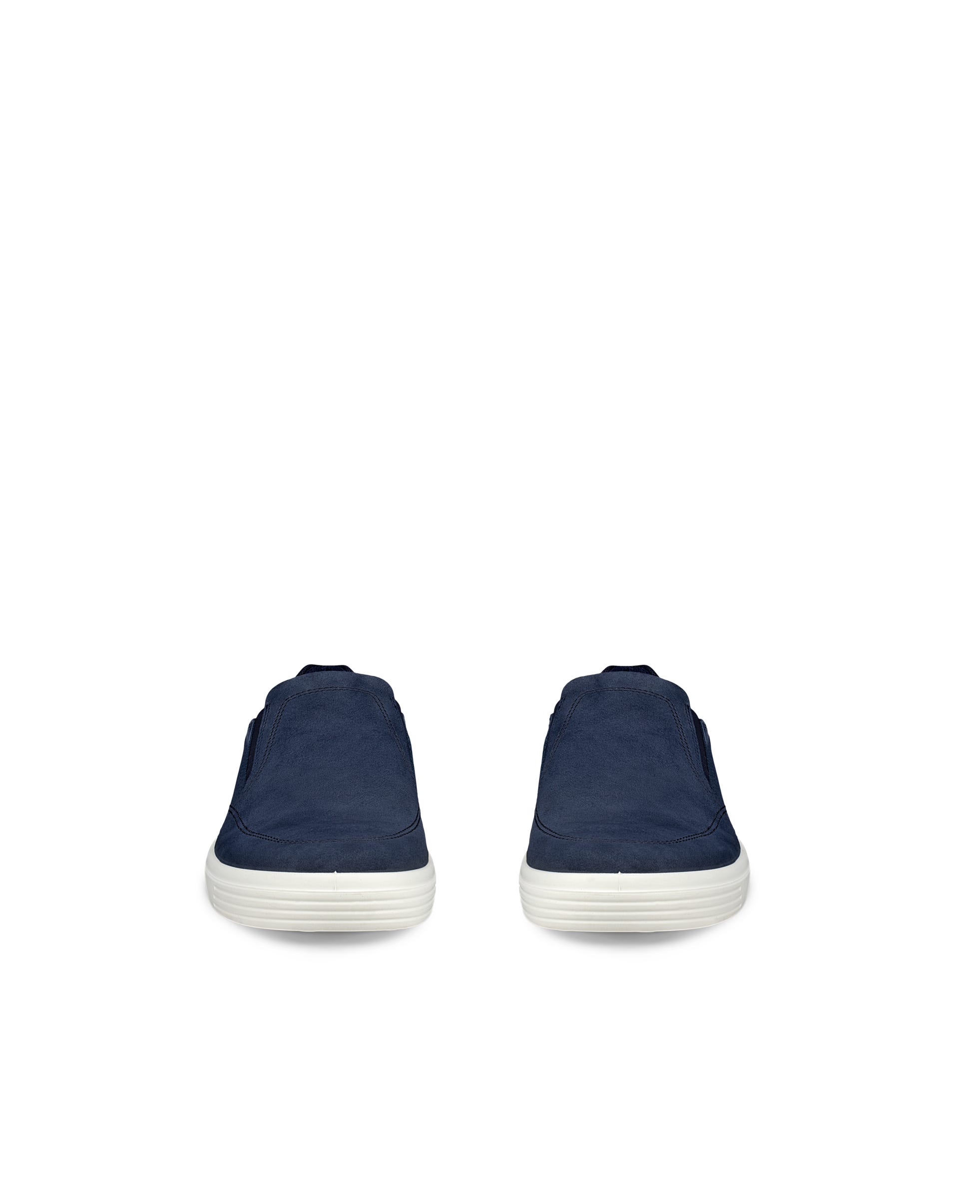 ECCO® CLASSIC SNEAKER chaussures sans lacet en nubuck pour homme - Bleu - Outside