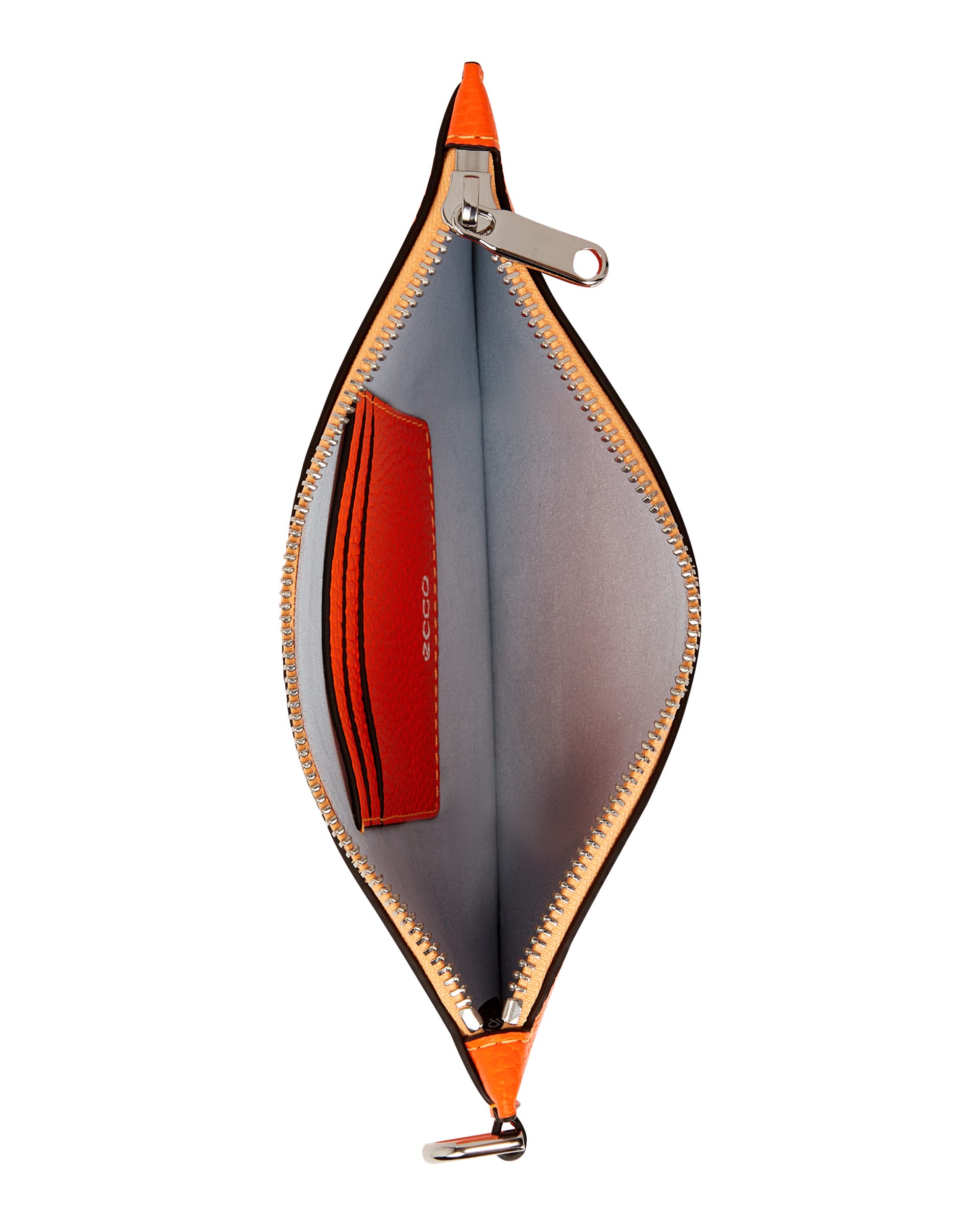 ECCO Wristlet Pebbled レザークラッチバッグ - オレンジ - Birdeye