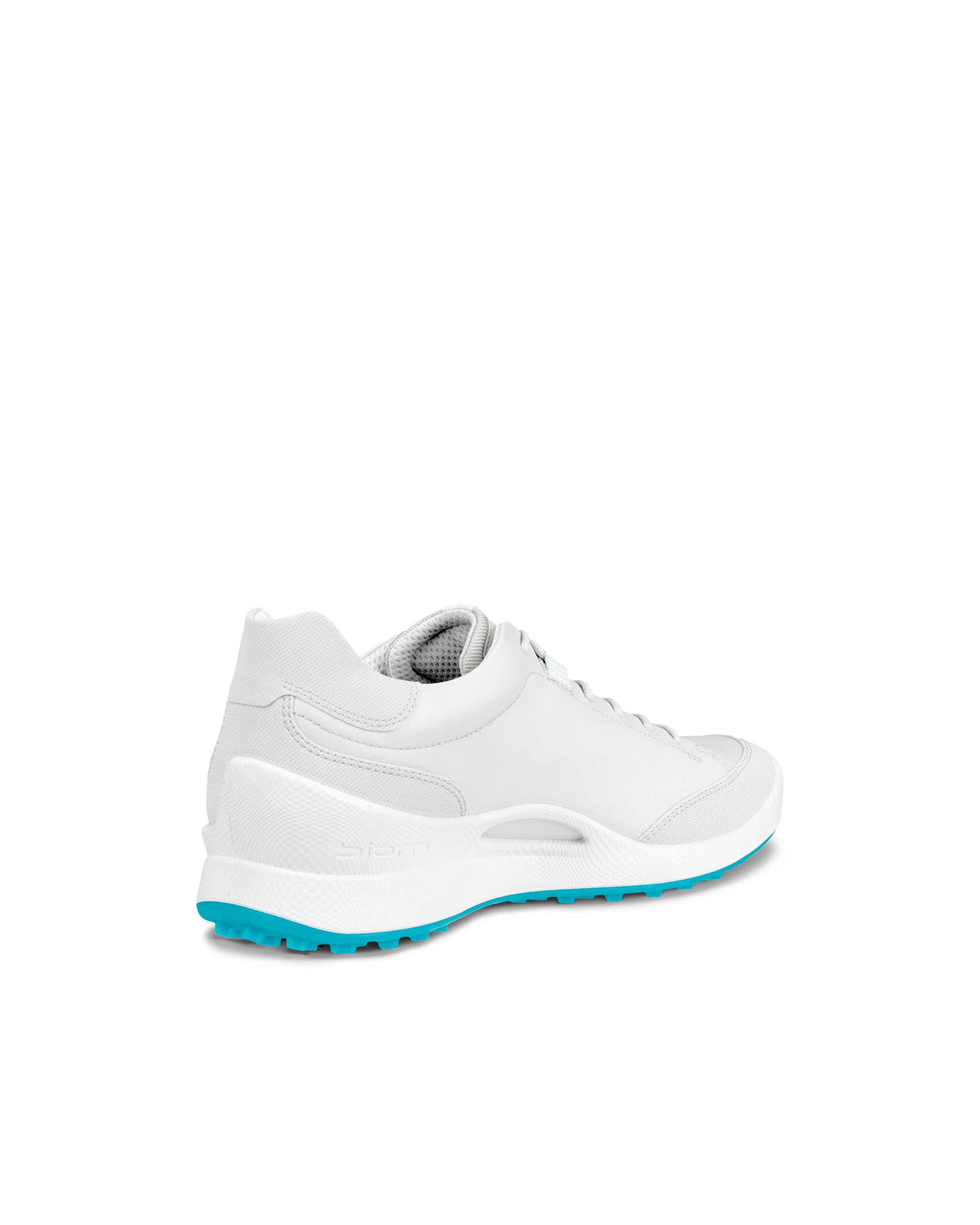 Men's ECCO® Golf Biom Hybrid Leather Golf Shoe - Grey - Back