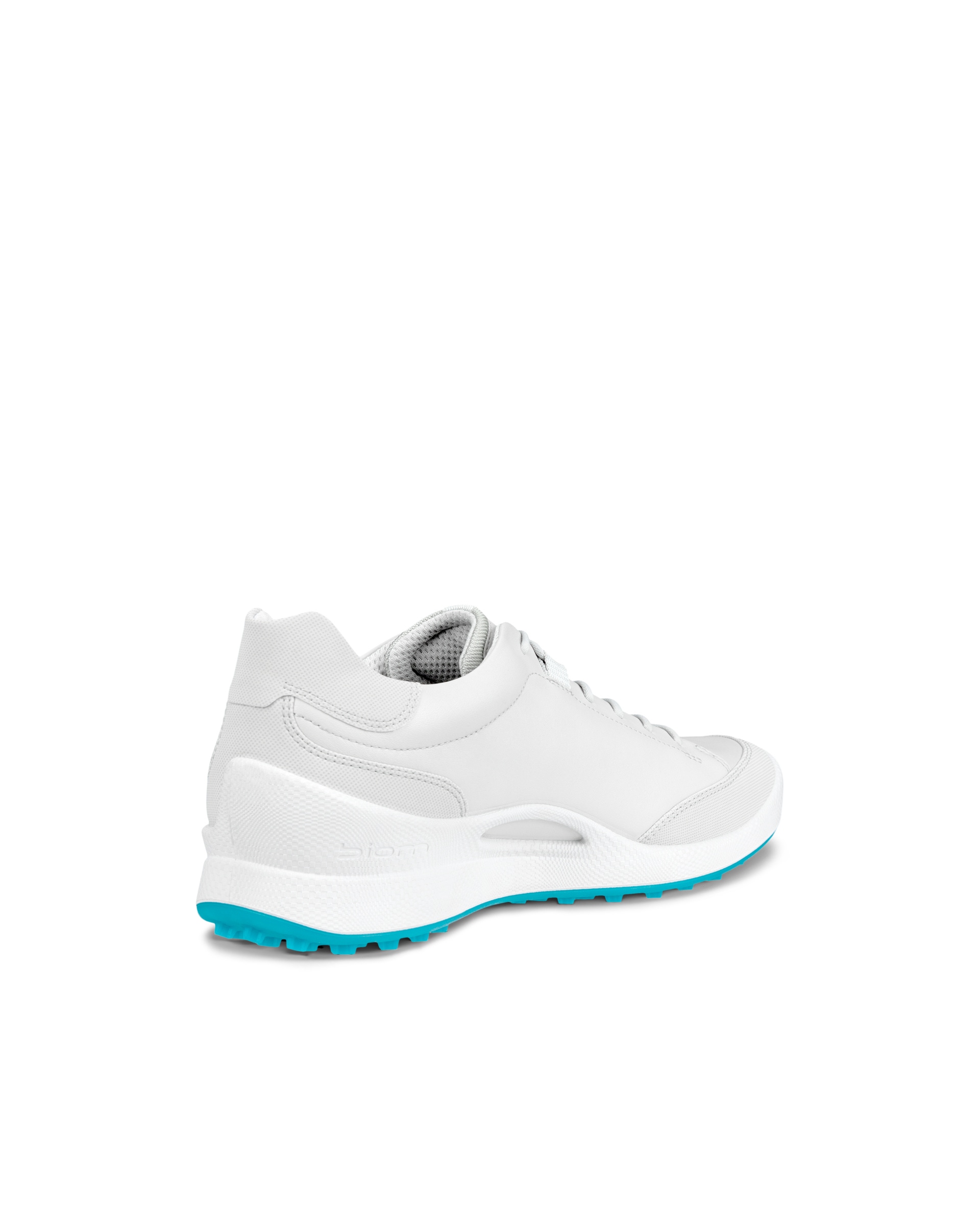Men's ECCO® Golf Biom Hybrid Leather Golf Shoe - Grey - Back