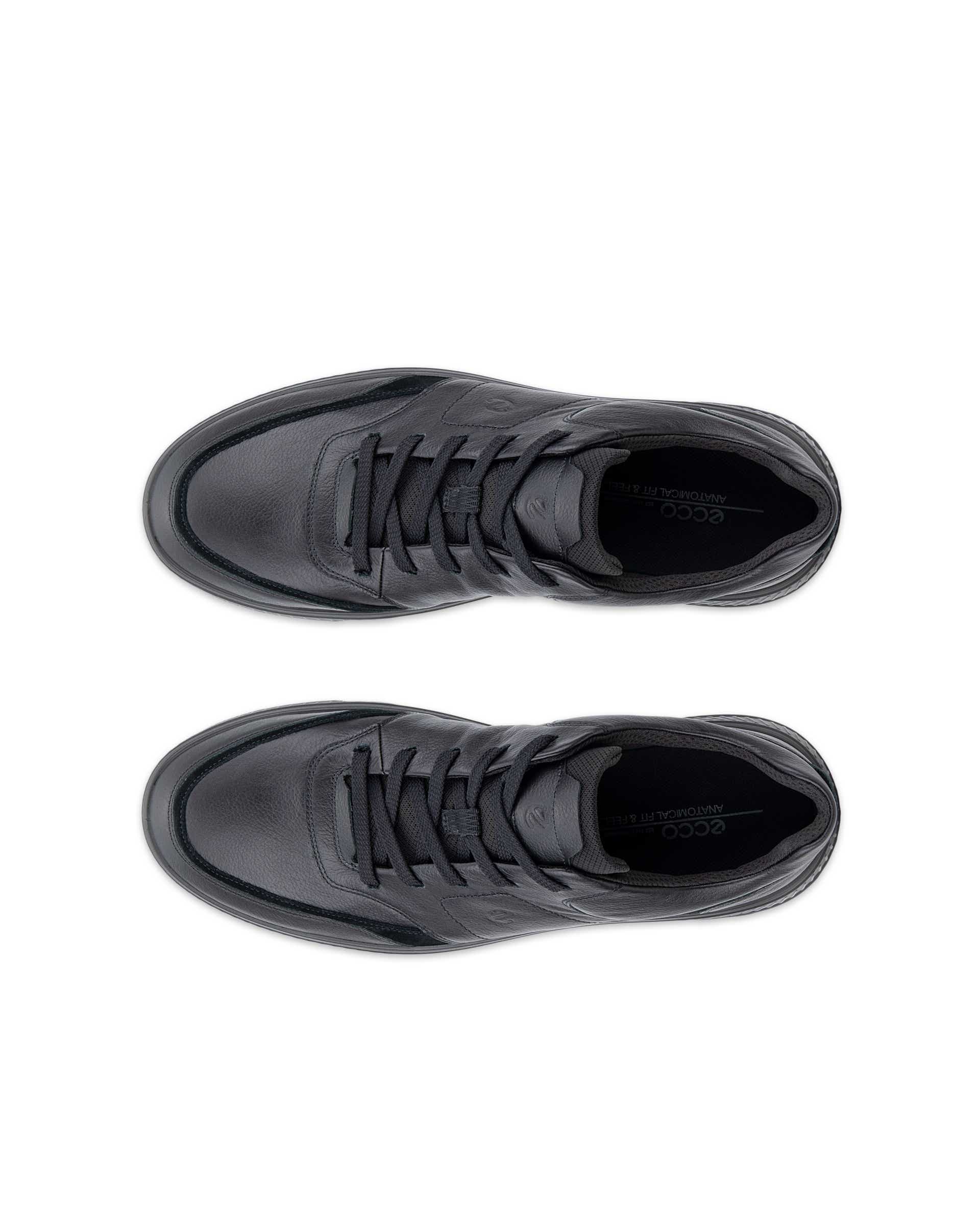 Men's ECCO® MOVE Leather Sneaker - Black - Top left pair