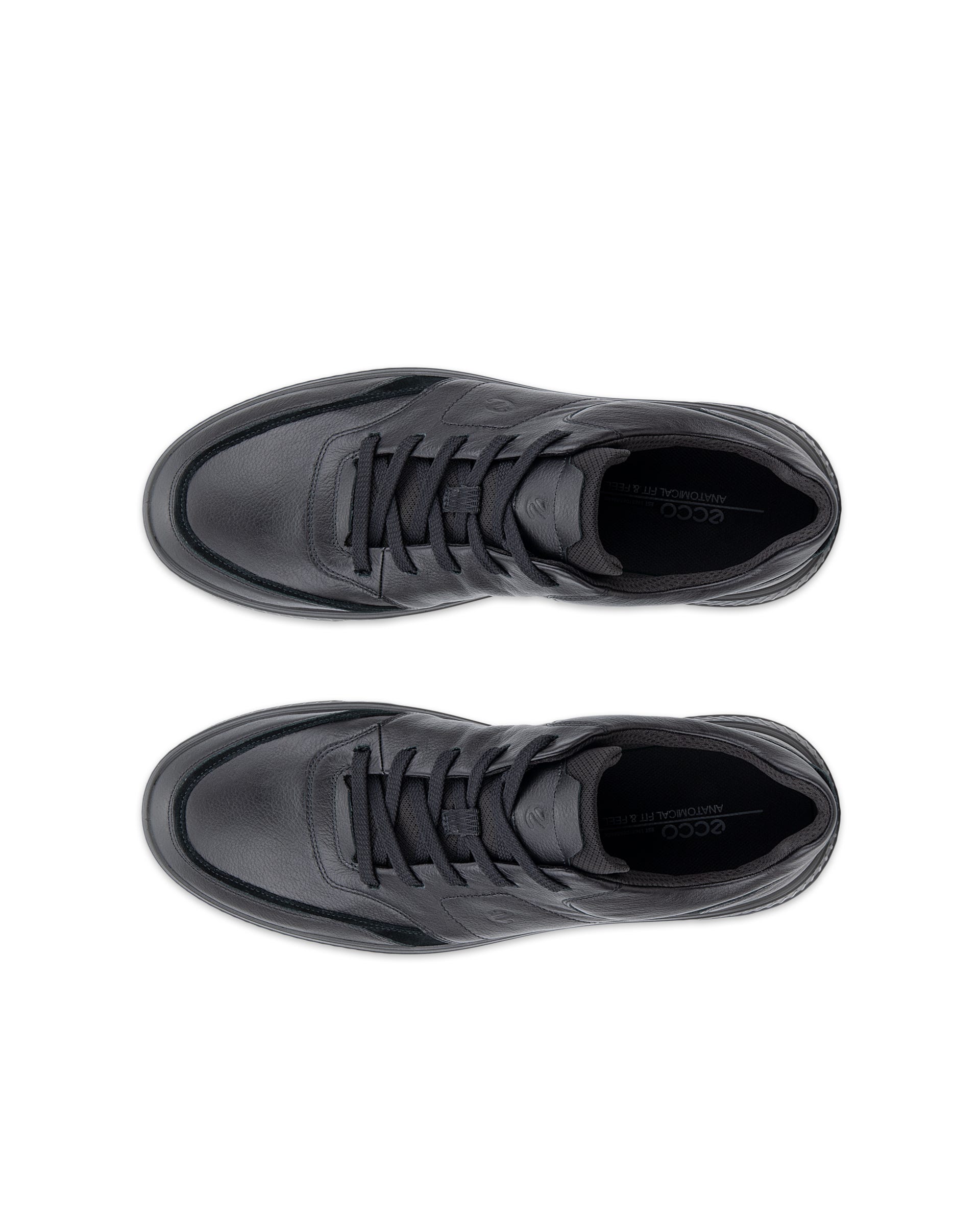 Men's ECCO® MOVE Leather Sneaker - Black - Top left pair